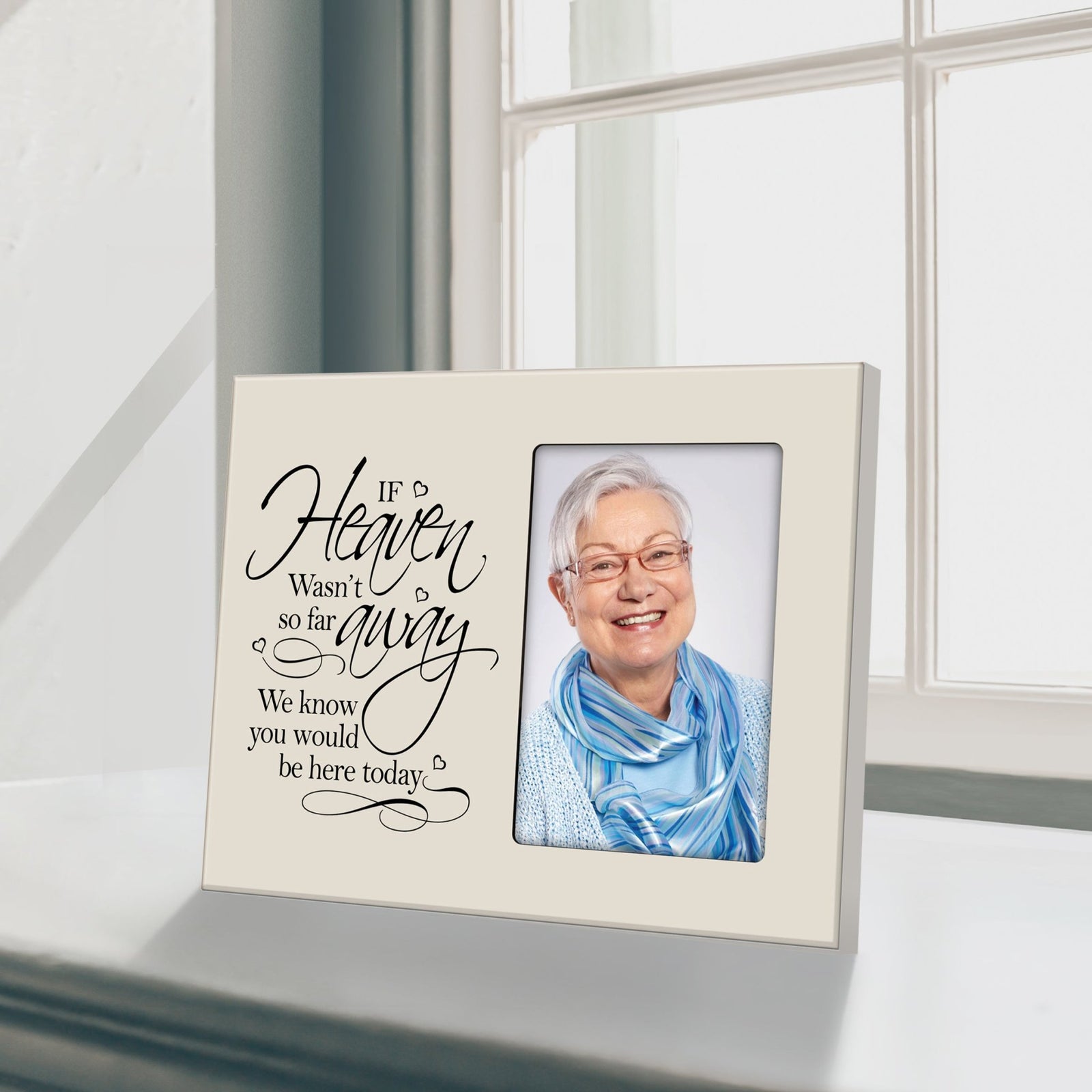 Rustic-Inspired Wooden Human Memorial Frames That Holds A 4x6in Photo - If Heaven Wasn't So Far - LifeSong Milestones
