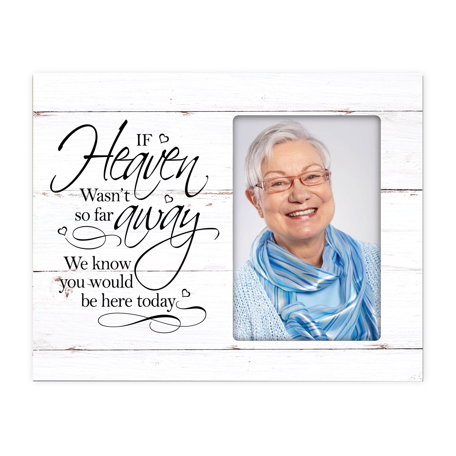Rustic-Inspired Wooden Human Memorial Frames That Holds A 4x6in Photo - If Heaven Wasn't So Far - LifeSong Milestones