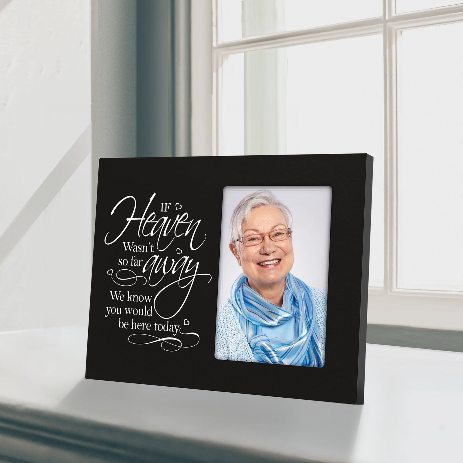 Rustic-Inspired Wooden Human Memorial Frames That Holds A 4x6in Photo - If Heaven Wasn't So Far - LifeSong Milestones