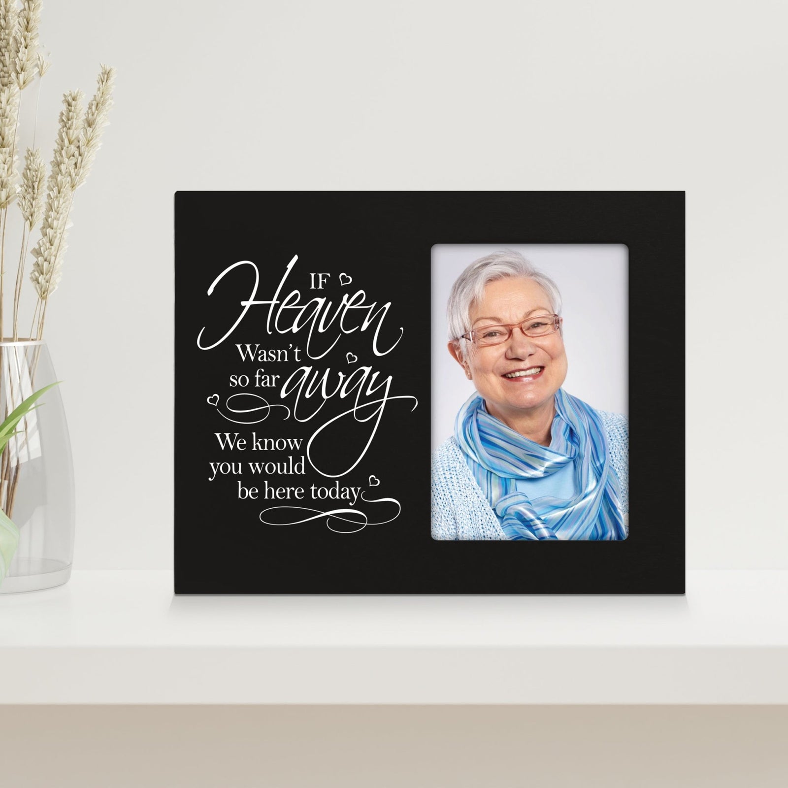 Rustic-Inspired Wooden Human Memorial Frames That Holds A 4x6in Photo - If Heaven Wasn't So Far - LifeSong Milestones