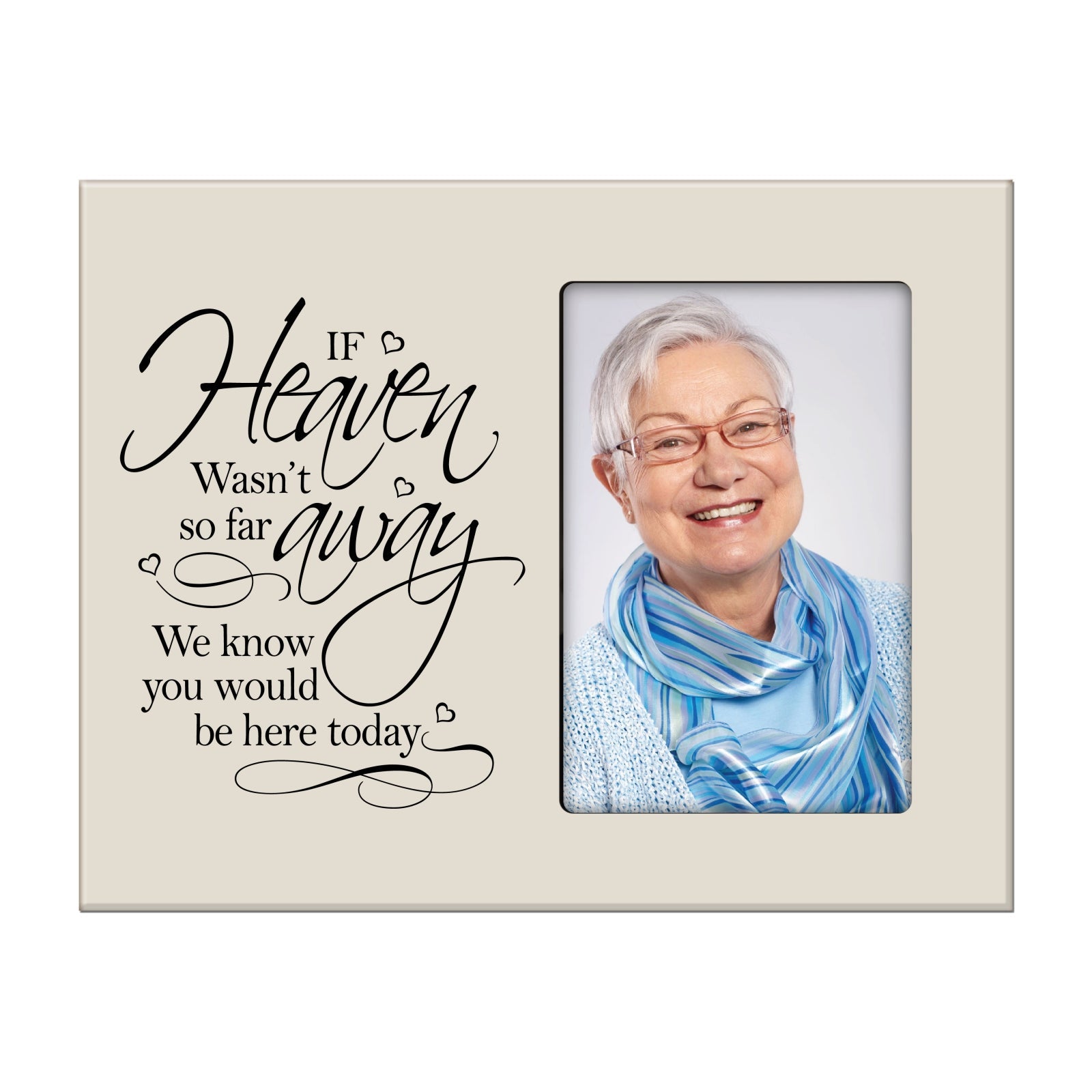 Rustic-Inspired Wooden Human Memorial Frames That Holds A 4x6in Photo - If Heaven Wasn't So Far - LifeSong Milestones