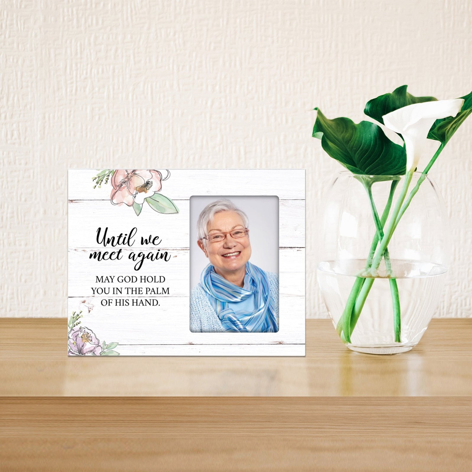 Rustic-Inspired Wooden Human Memorial Frames That Holds A 4x6in Photo - Until We Meet Again V2 - LifeSong Milestones