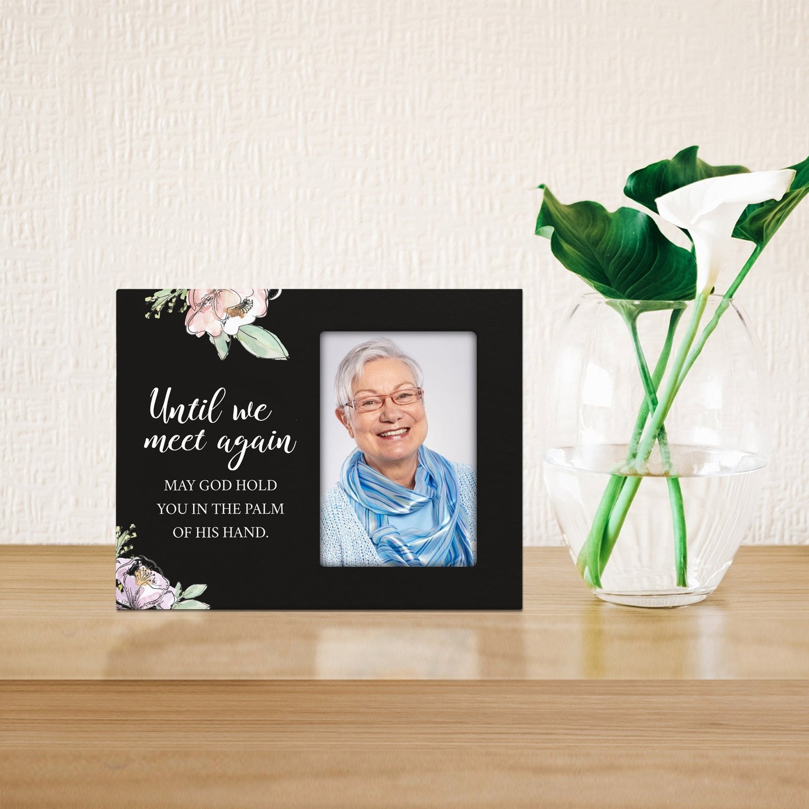 Rustic-Inspired Wooden Human Memorial Frames That Holds A 4x6in Photo - Until We Meet Again V2 - LifeSong Milestones