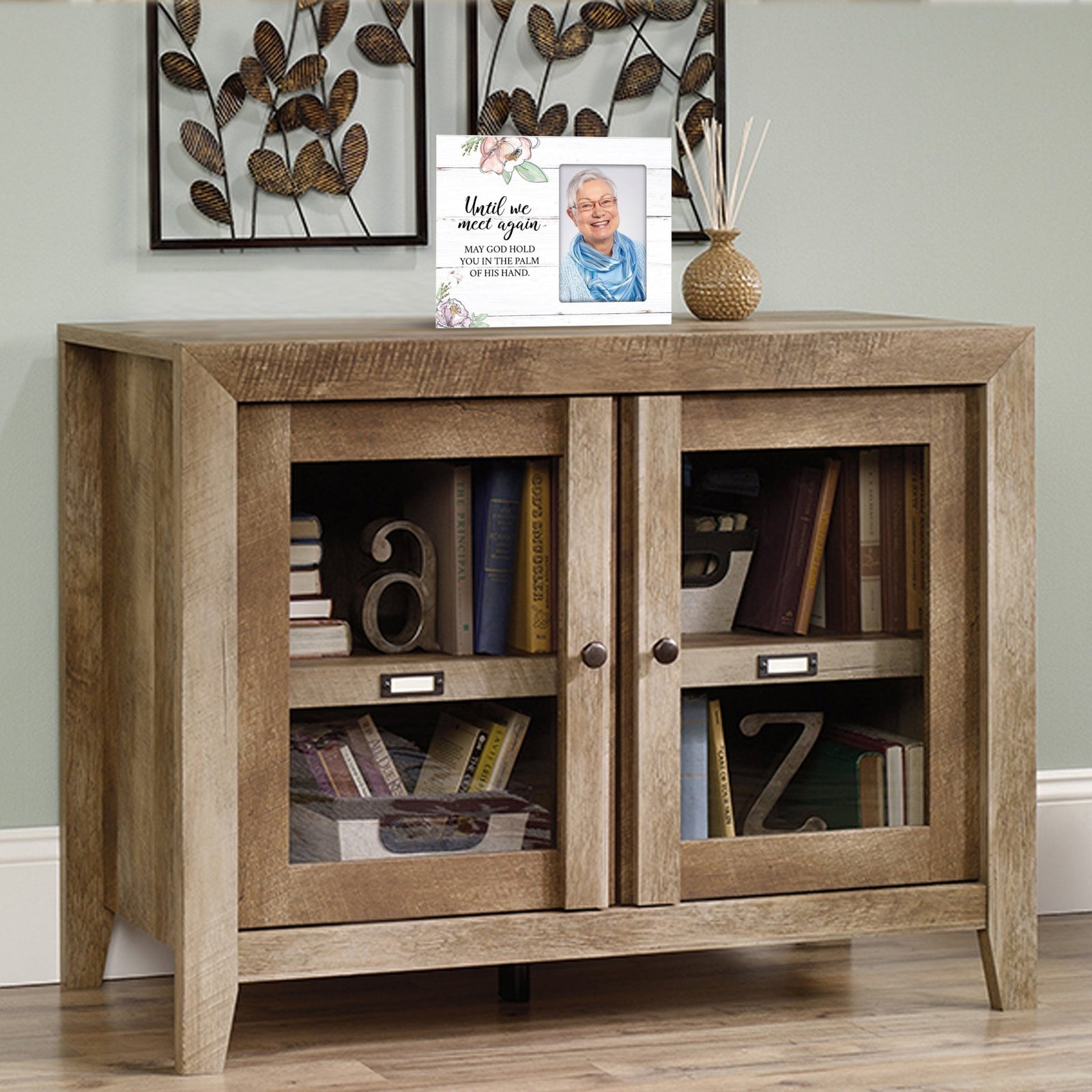 Rustic-Inspired Wooden Human Memorial Frames That Holds A 4x6in Photo - Until We Meet Again V2 - LifeSong Milestones