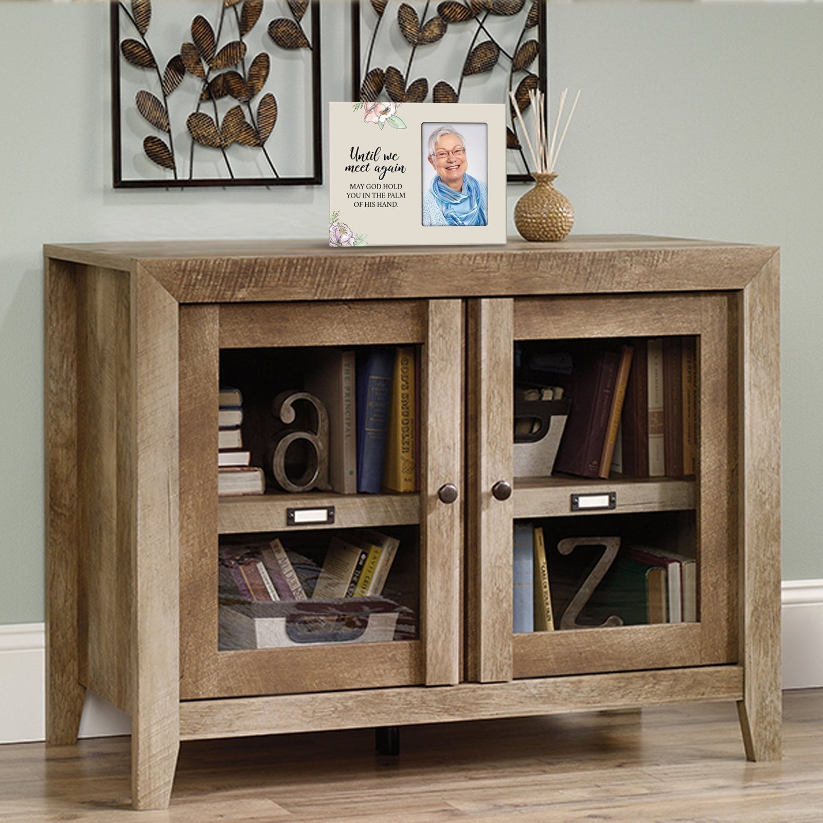Rustic-Inspired Wooden Human Memorial Frames That Holds A 4x6in Photo - Until We Meet Again V2 - LifeSong Milestones