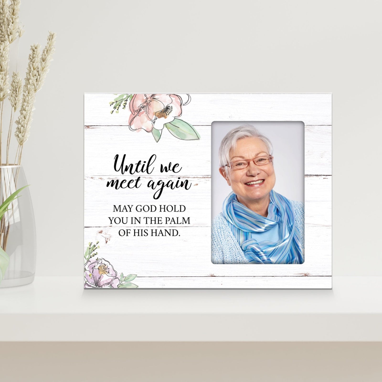 Rustic-Inspired Wooden Human Memorial Frames That Holds A 4x6in Photo - Until We Meet Again V2 - LifeSong Milestones