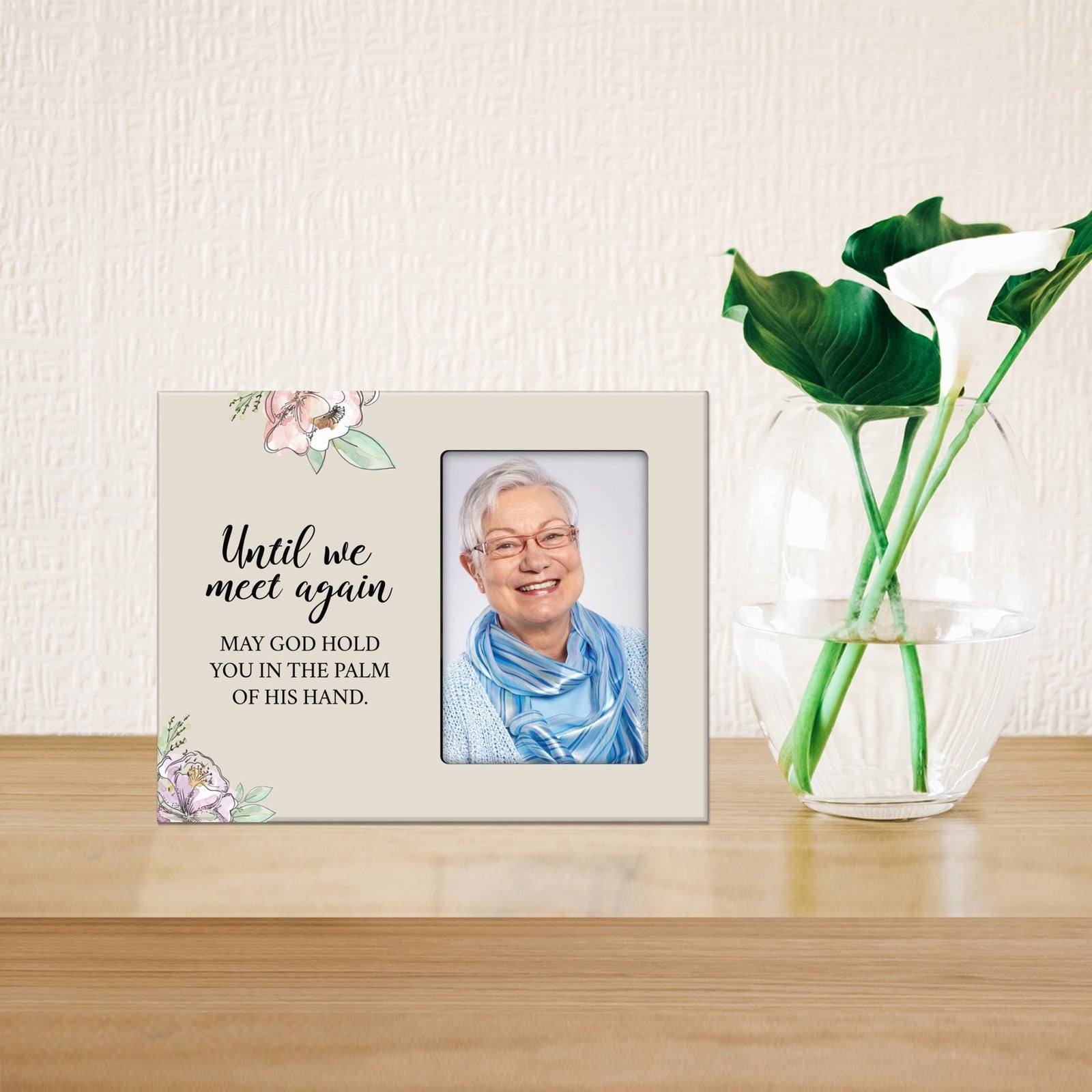 Rustic-Inspired Wooden Human Memorial Frames That Holds A 4x6in Photo - Until We Meet Again V2 - LifeSong Milestones