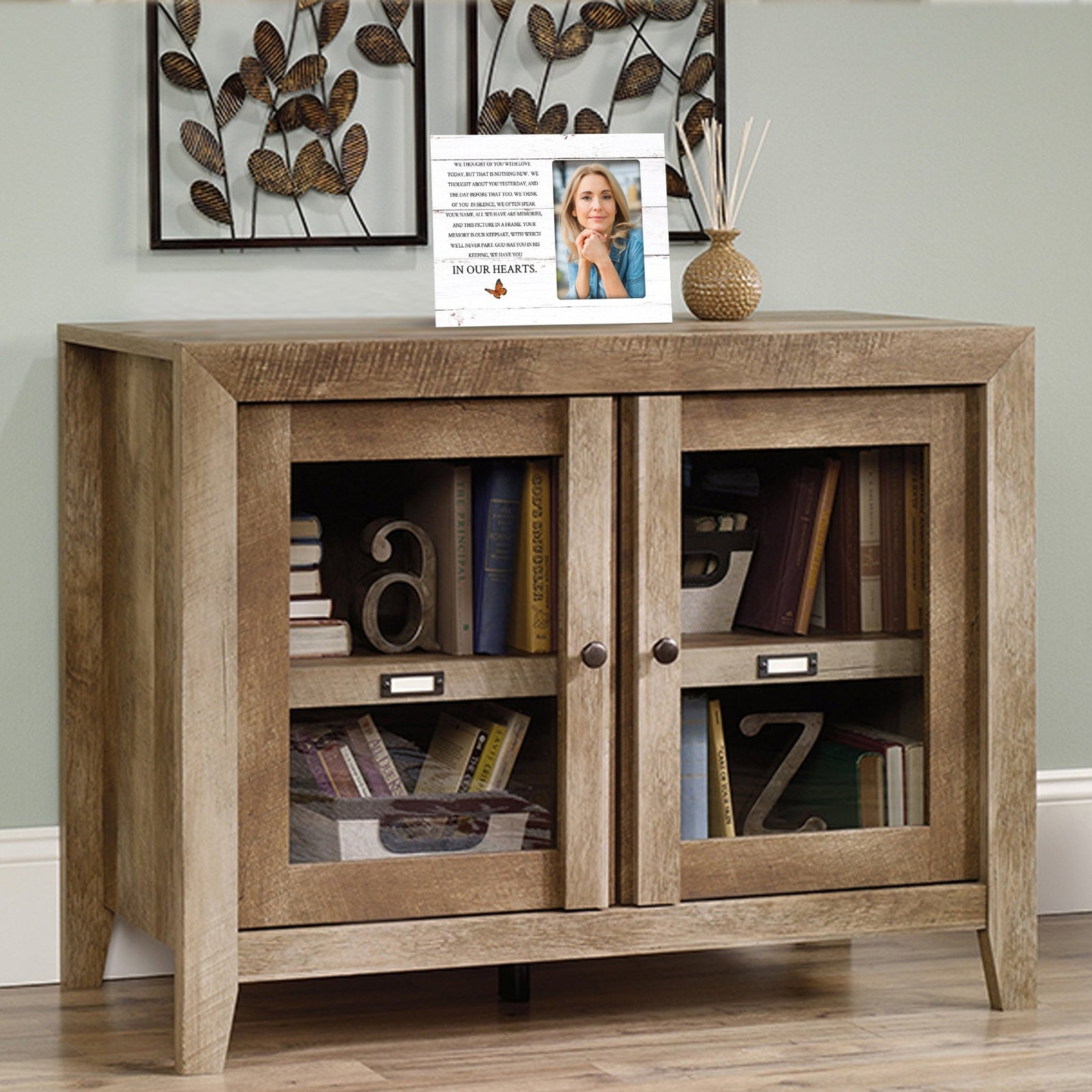 Rustic-Inspired Wooden Human Memorial Frames That Holds A 4x6in Photo - We Thought Of You - LifeSong Milestones