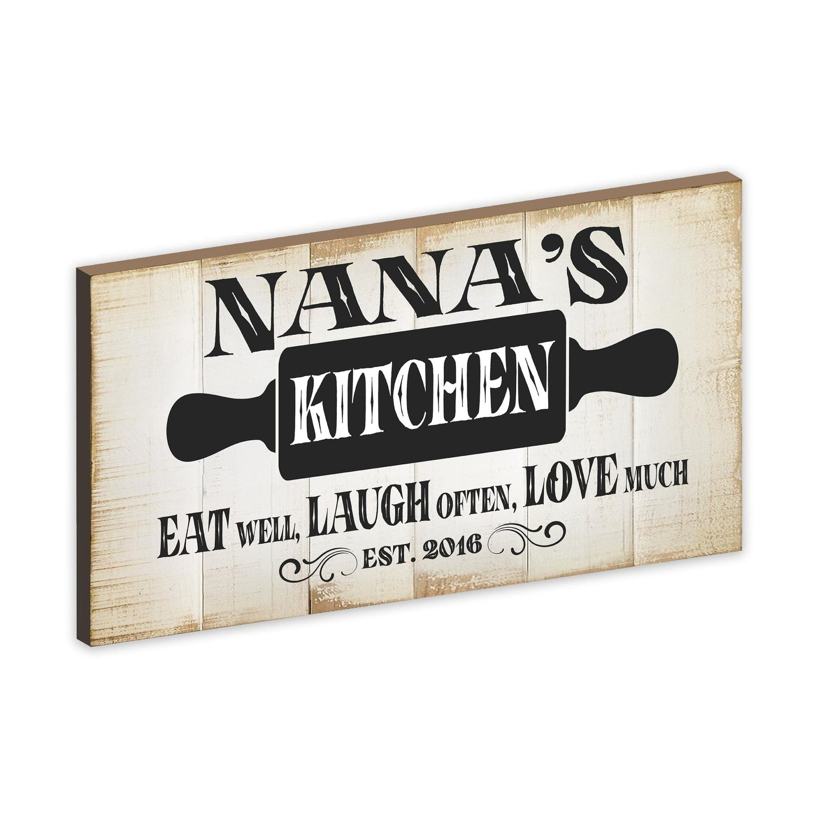 Rustic Kitchen Wooden Wall Plaque Home Décor or Gift Ideas - Eat Well, Laugh Often, Love Much - LifeSong Milestones