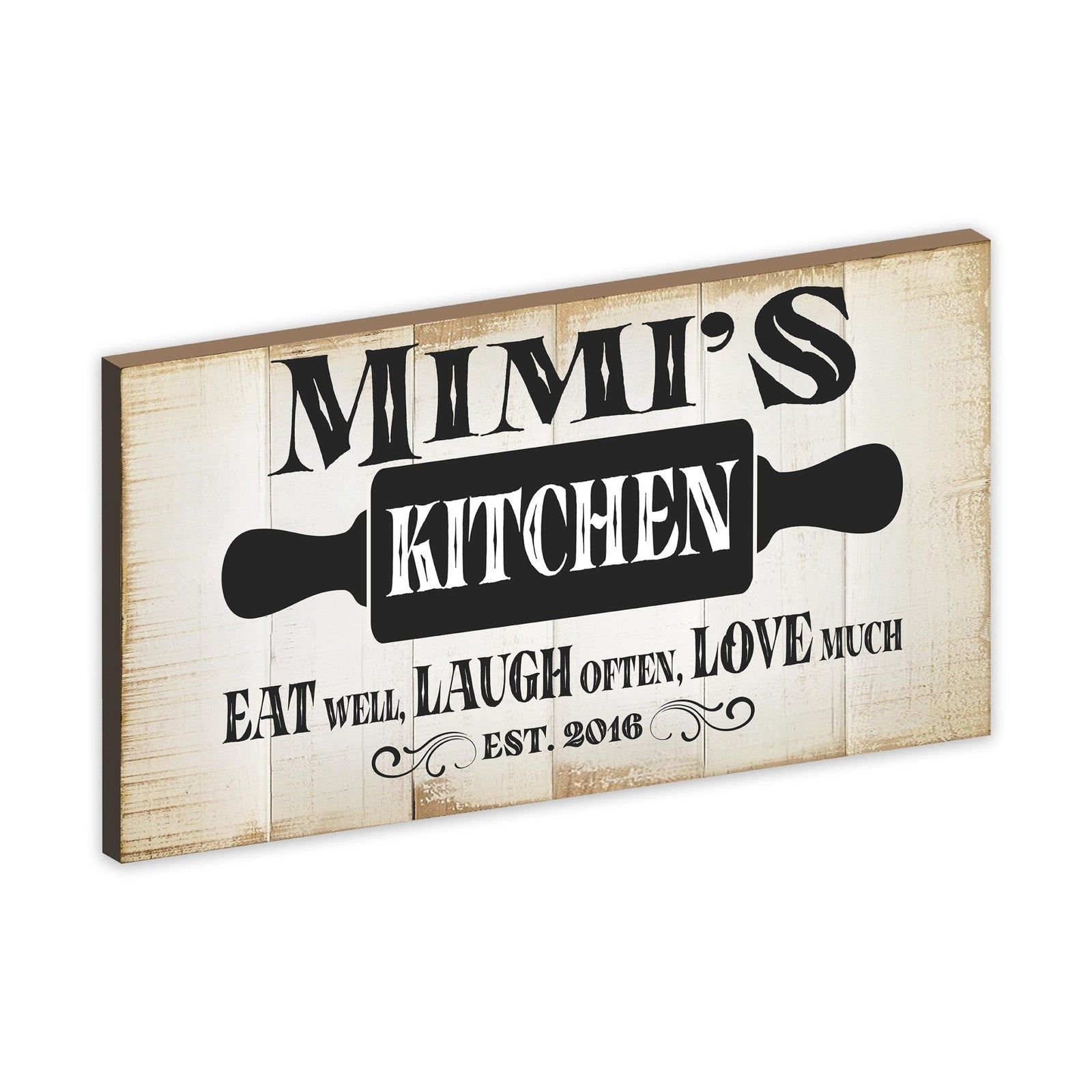 Rustic Kitchen Wooden Wall Plaque Home Décor or Gift Ideas - Eat Well, Laugh Often, Love Much - LifeSong Milestones