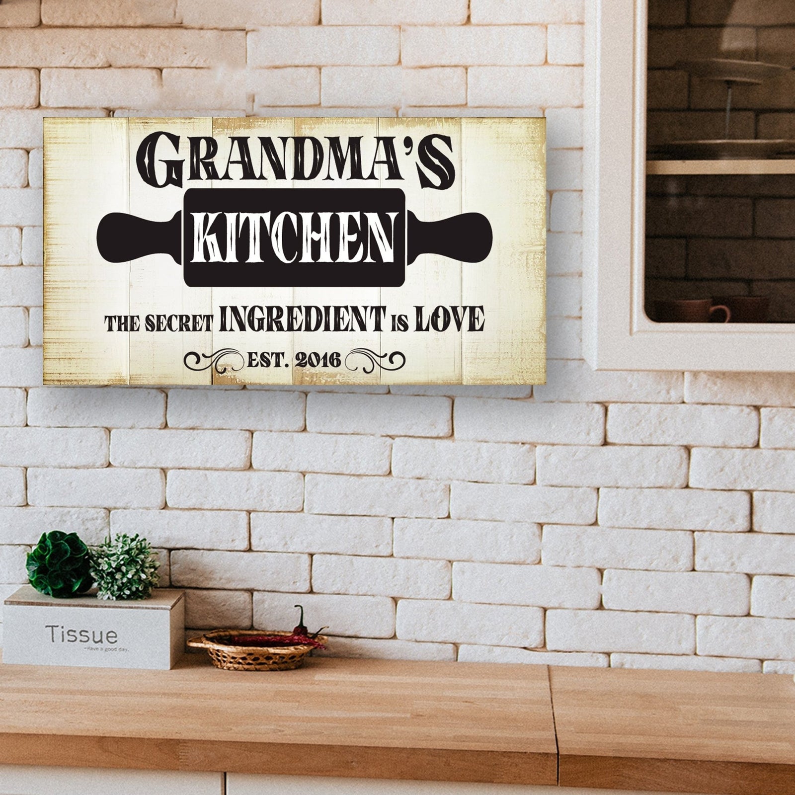 Rustic Kitchen Wooden Wall Plaque Home Décor or Gift Ideas - The Best Memories - LifeSong Milestones
