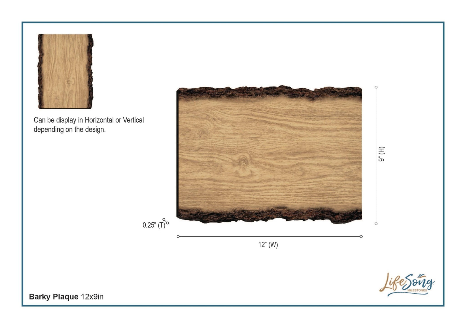 Rustic Wedding Anniversary 9x12 Barky Wall Plaque Gift For Parents, Grandparents New Couple - 65 Years Of Marriage - LifeSong Milestones