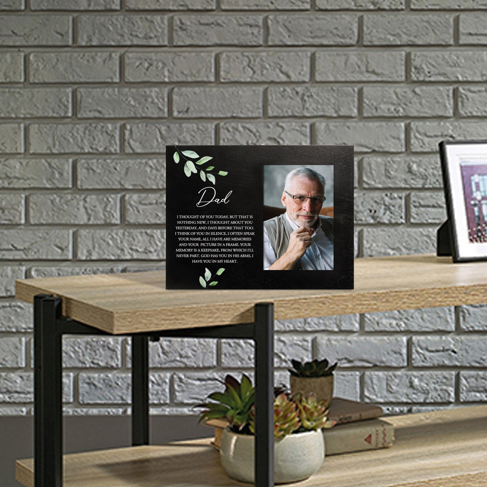 Sentimental Human Memorial Photo Frame Gift Bereavement Gift Idea - Dad I thought of you - LifeSong Milestones