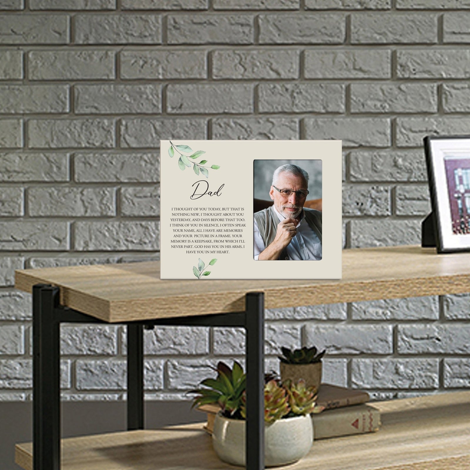 Sentimental Human Memorial Photo Frame Gift Bereavement Gift Idea - Dad I thought of you - LifeSong Milestones