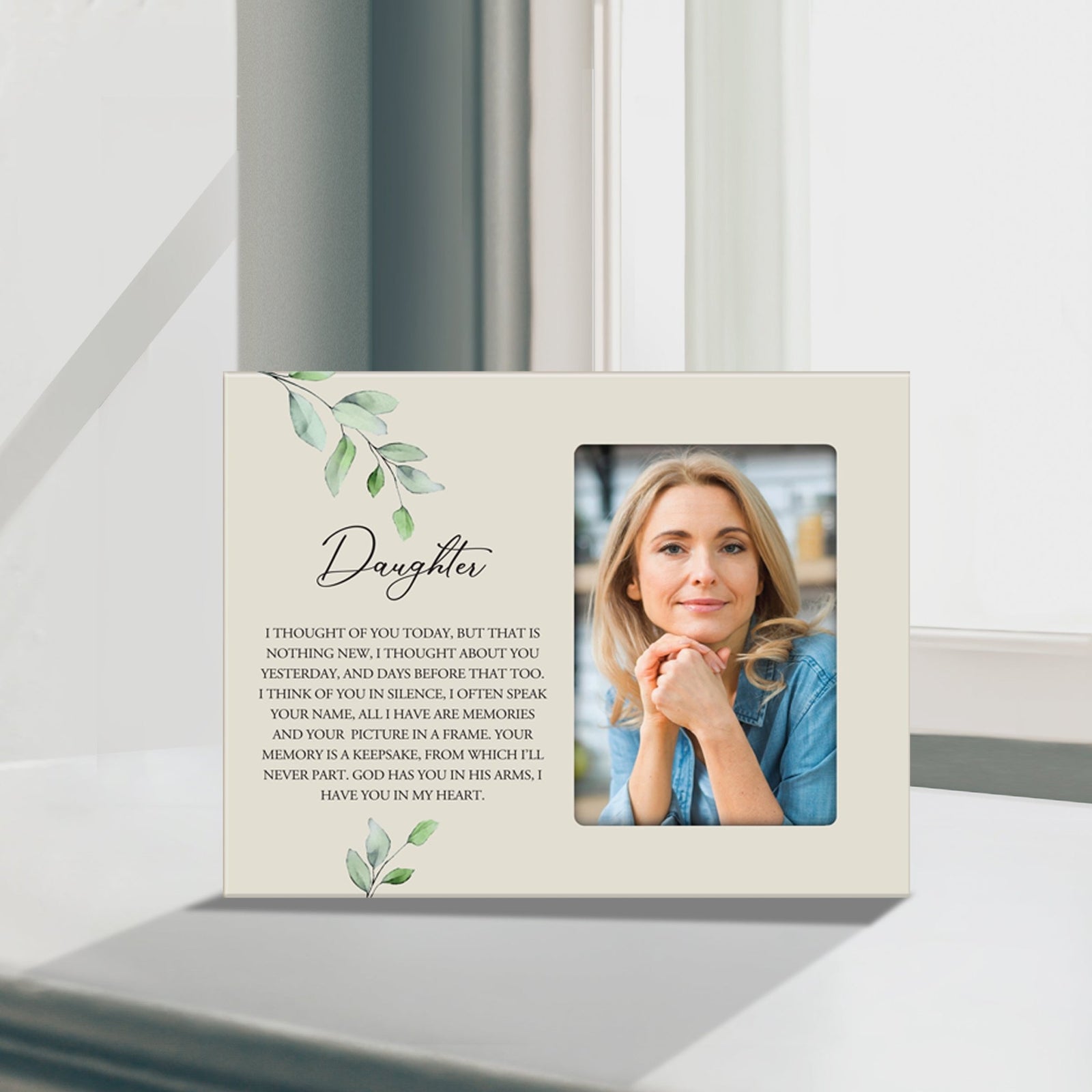 Sentimental Human Memorial Photo Frame Gift Bereavement Gift Idea - Daughter I thought of you - LifeSong Milestones