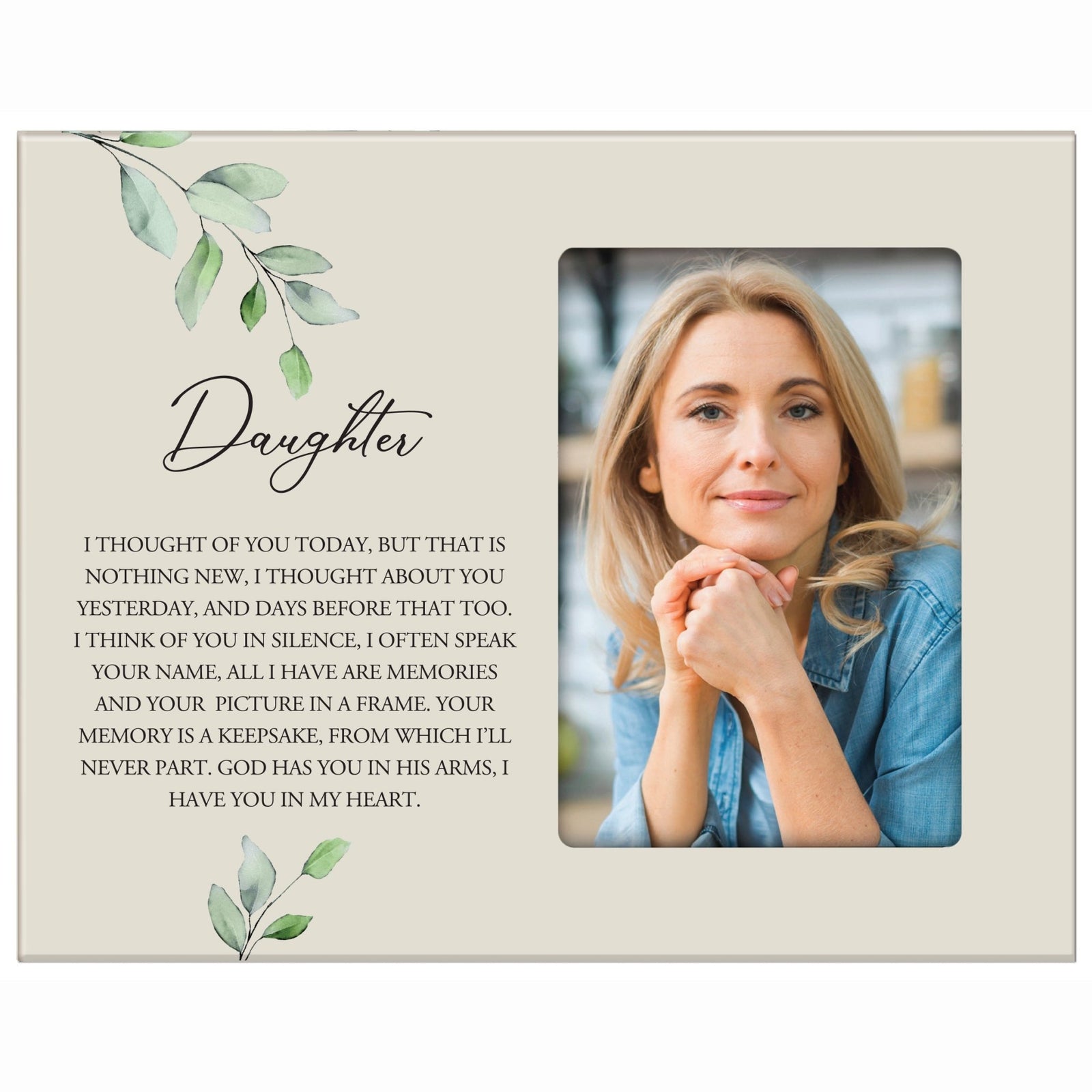 Sentimental Human Memorial Photo Frame Gift Bereavement Gift Idea - Daughter I thought of you - LifeSong Milestones