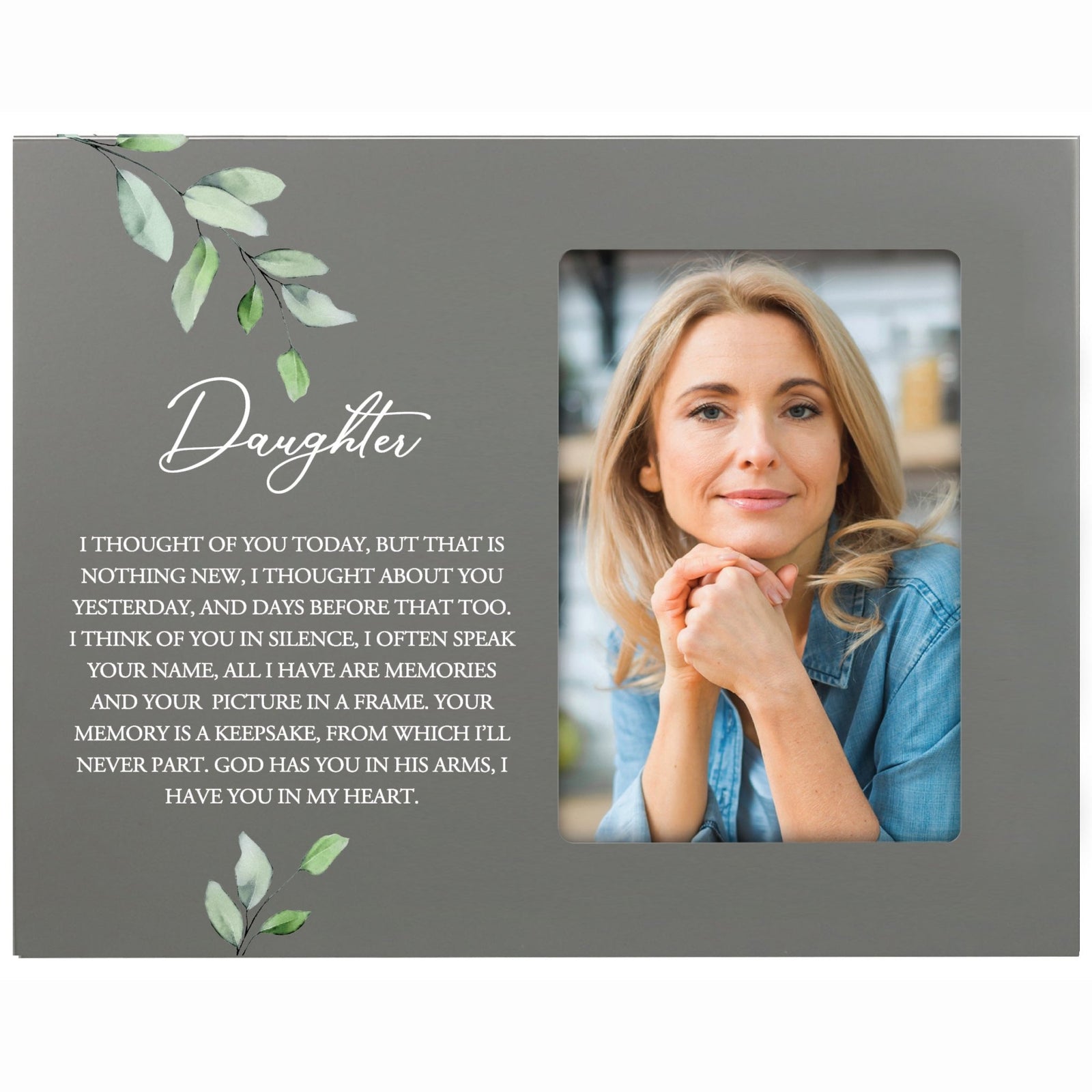 Sentimental Human Memorial Photo Frame Gift Bereavement Gift Idea - Daughter I thought of you - LifeSong Milestones