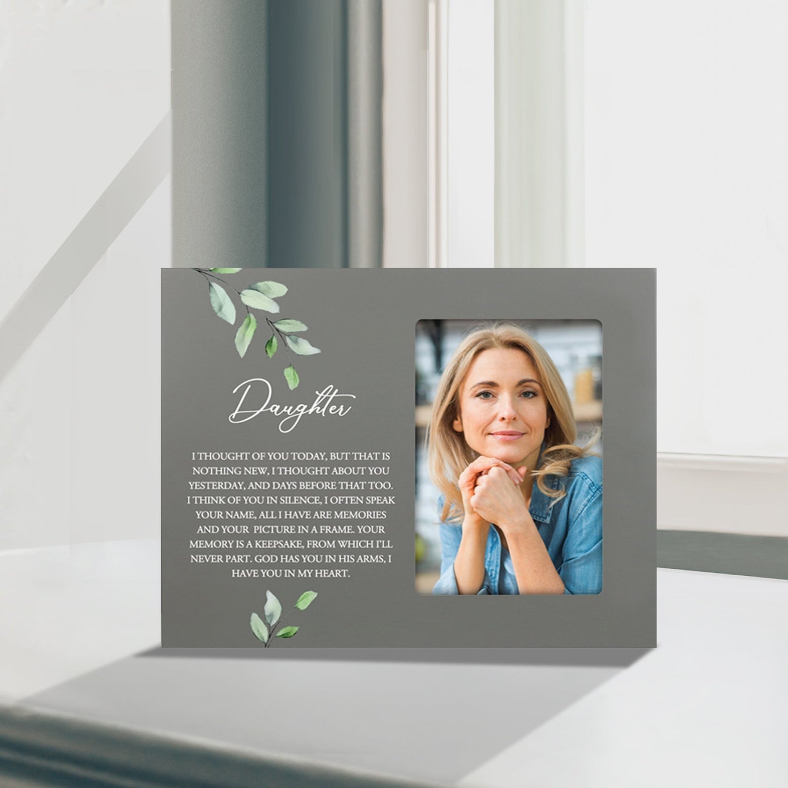 Sentimental Human Memorial Photo Frame Gift Bereavement Gift Idea - Daughter I thought of you - LifeSong Milestones