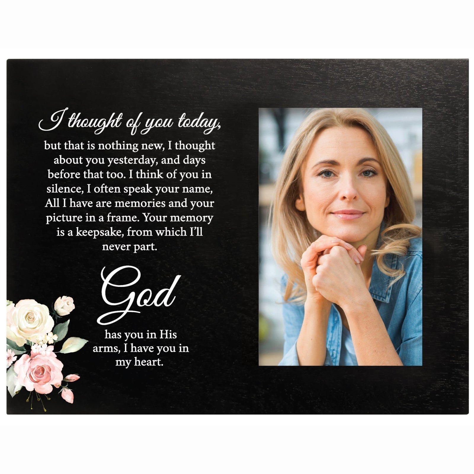 Sentimental Human Memorial Photo Frame Gift Bereavement Gift Idea - I thought of you - LifeSong Milestones