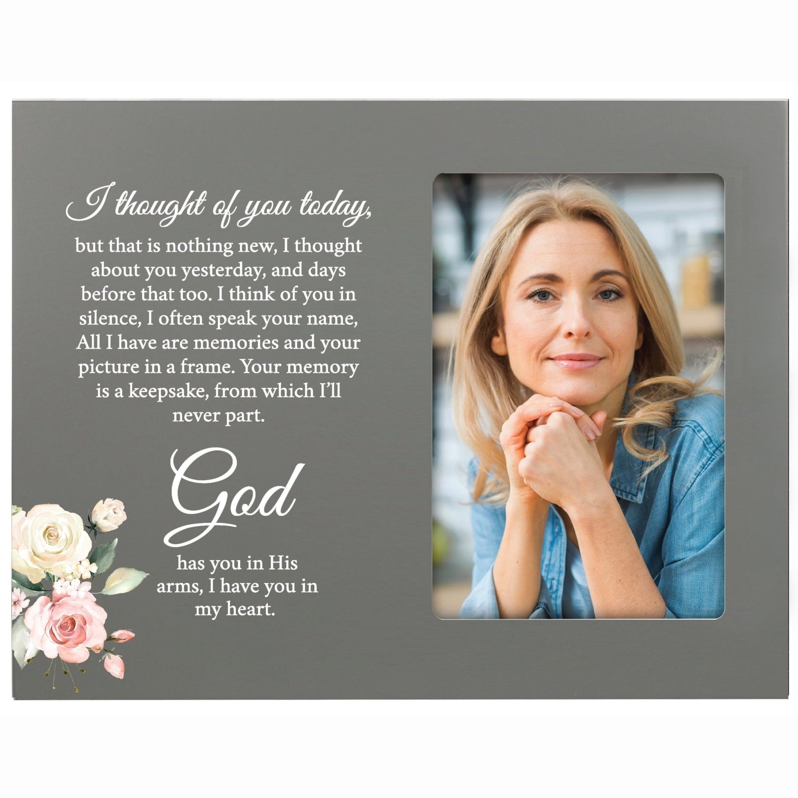 Sentimental Human Memorial Photo Frame Gift Bereavement Gift Idea - I thought of you - LifeSong Milestones