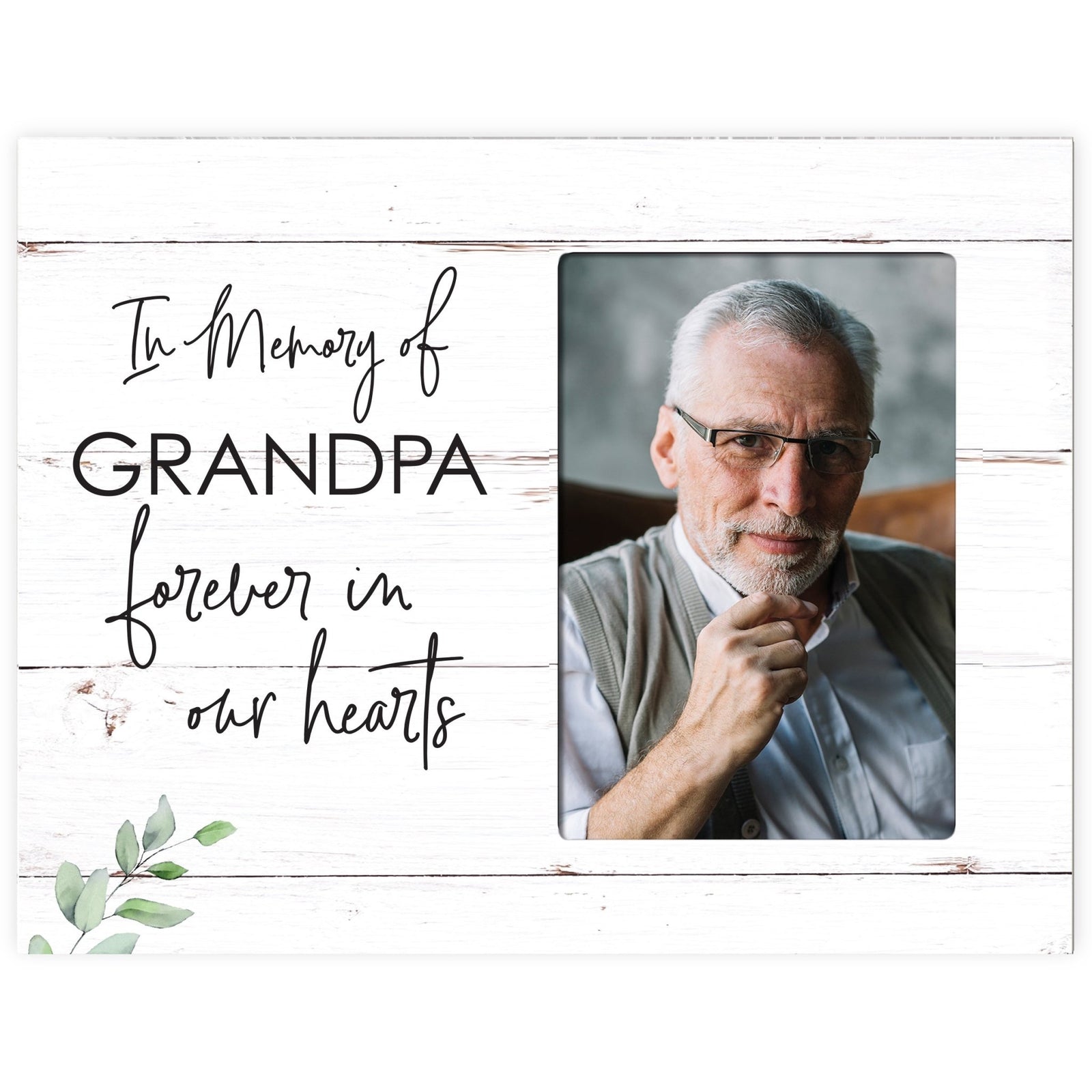 Sentimental Human Memorial Photo Frame Gift Bereavement Gift Idea - In memory of Grandpa - LifeSong Milestones