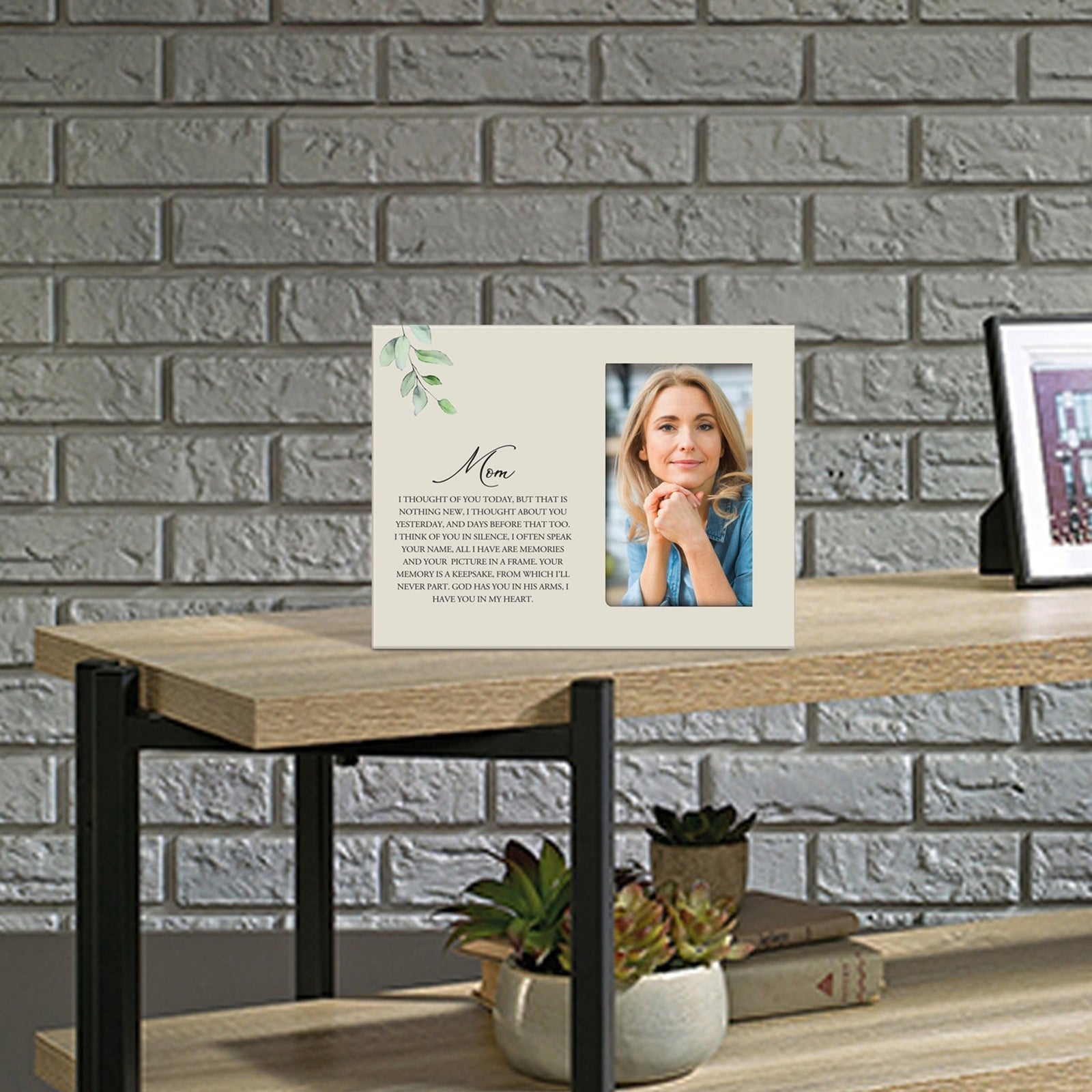 Sentimental Human Memorial Photo Frame Gift Bereavement Gift Idea - Mom I thought of you - LifeSong Milestones