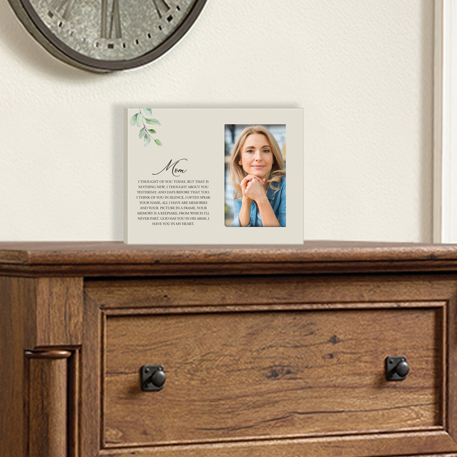 Sentimental Human Memorial Photo Frame Gift Bereavement Gift Idea - Mom I thought of you - LifeSong Milestones