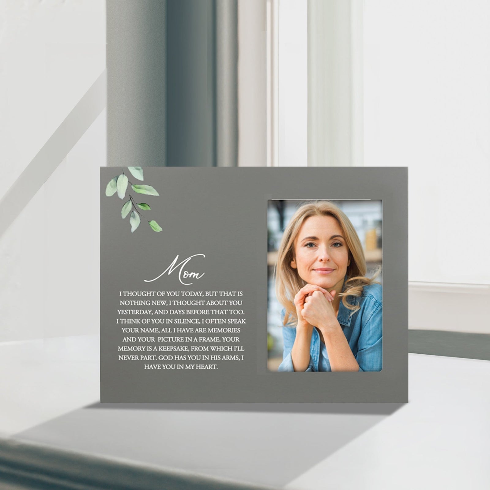 Sentimental Human Memorial Photo Frame Gift Bereavement Gift Idea - Mom I thought of you - LifeSong Milestones