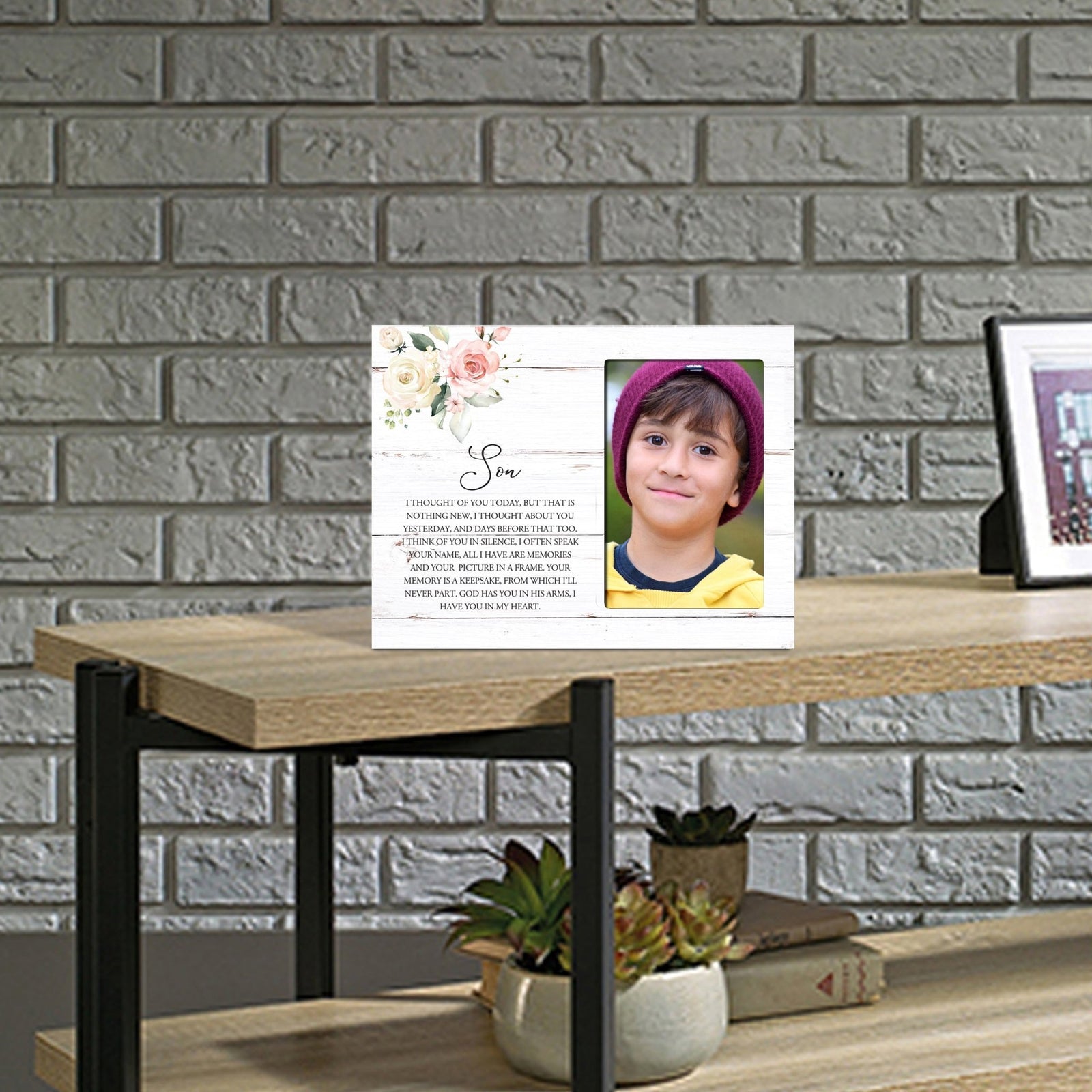 Sentimental Human Memorial Photo Frame Gift Bereavement Gift Idea - Son I thought of you - LifeSong Milestones