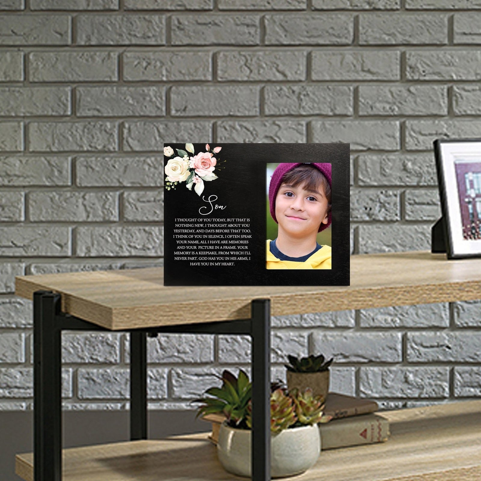 Sentimental Human Memorial Photo Frame Gift Bereavement Gift Idea - Son I thought of you - LifeSong Milestones