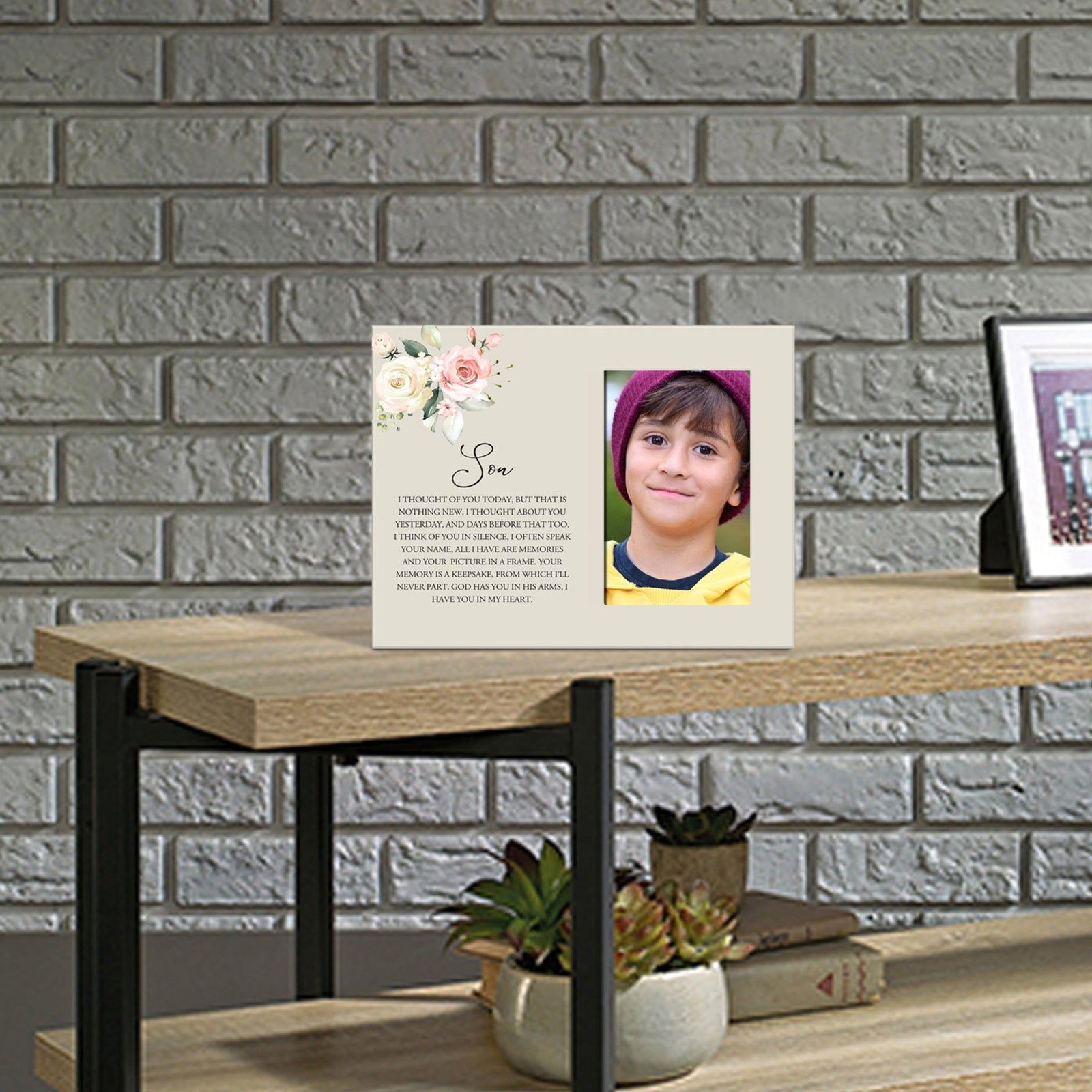 Sentimental Human Memorial Photo Frame Gift Bereavement Gift Idea - Son I thought of you - LifeSong Milestones