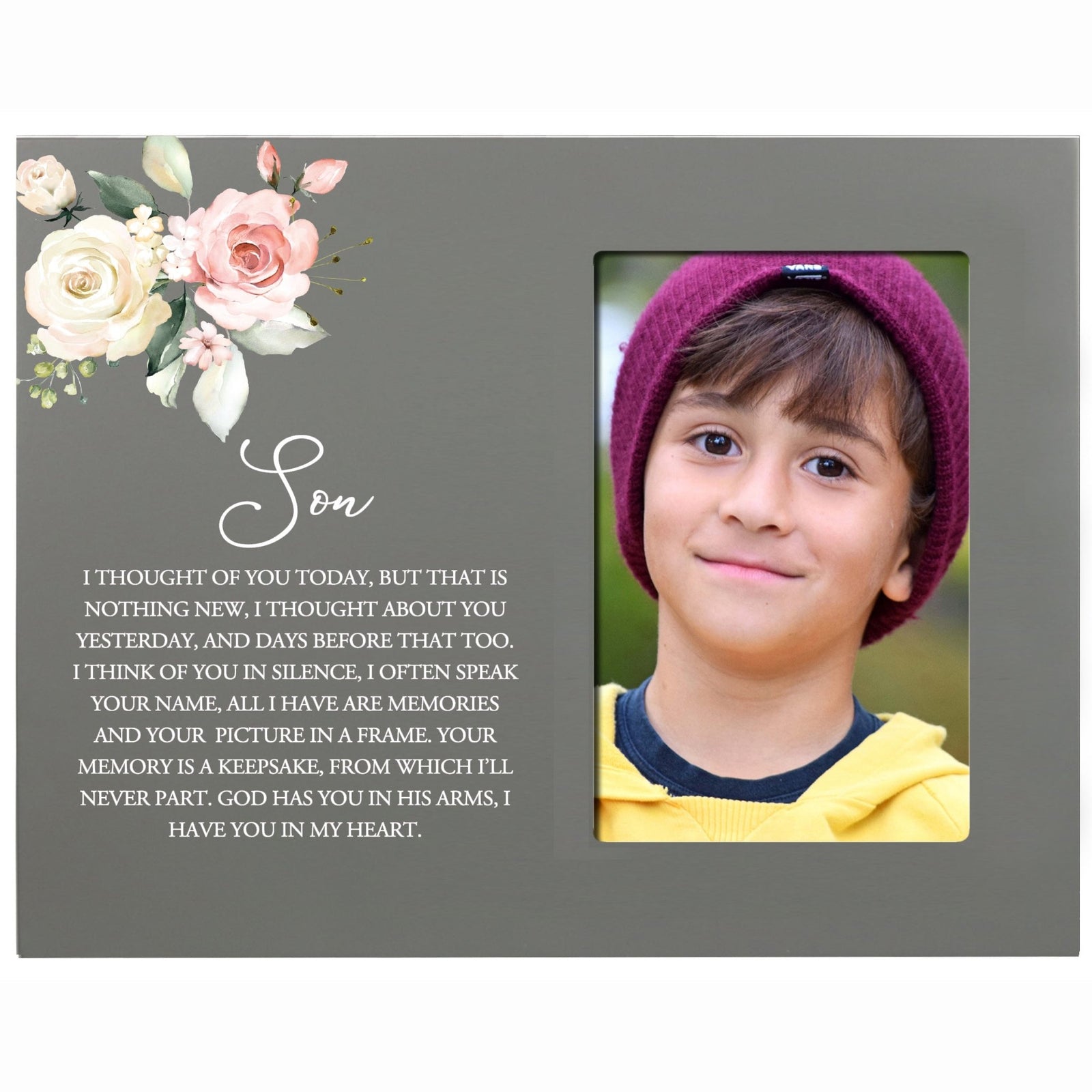 Sentimental Human Memorial Photo Frame Gift Bereavement Gift Idea - Son I thought of you - LifeSong Milestones