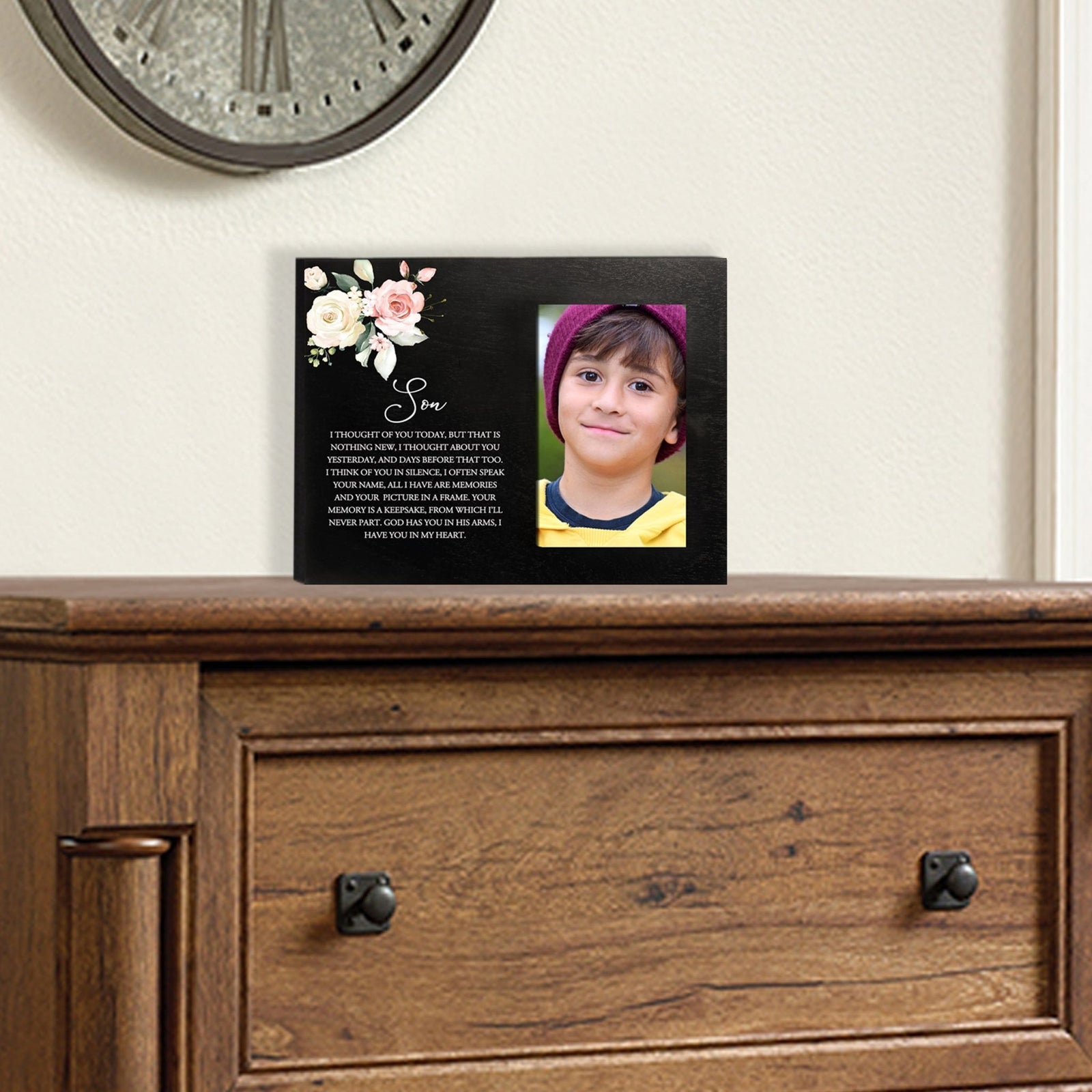 Sentimental Human Memorial Photo Frame Gift Bereavement Gift Idea - Son I thought of you - LifeSong Milestones