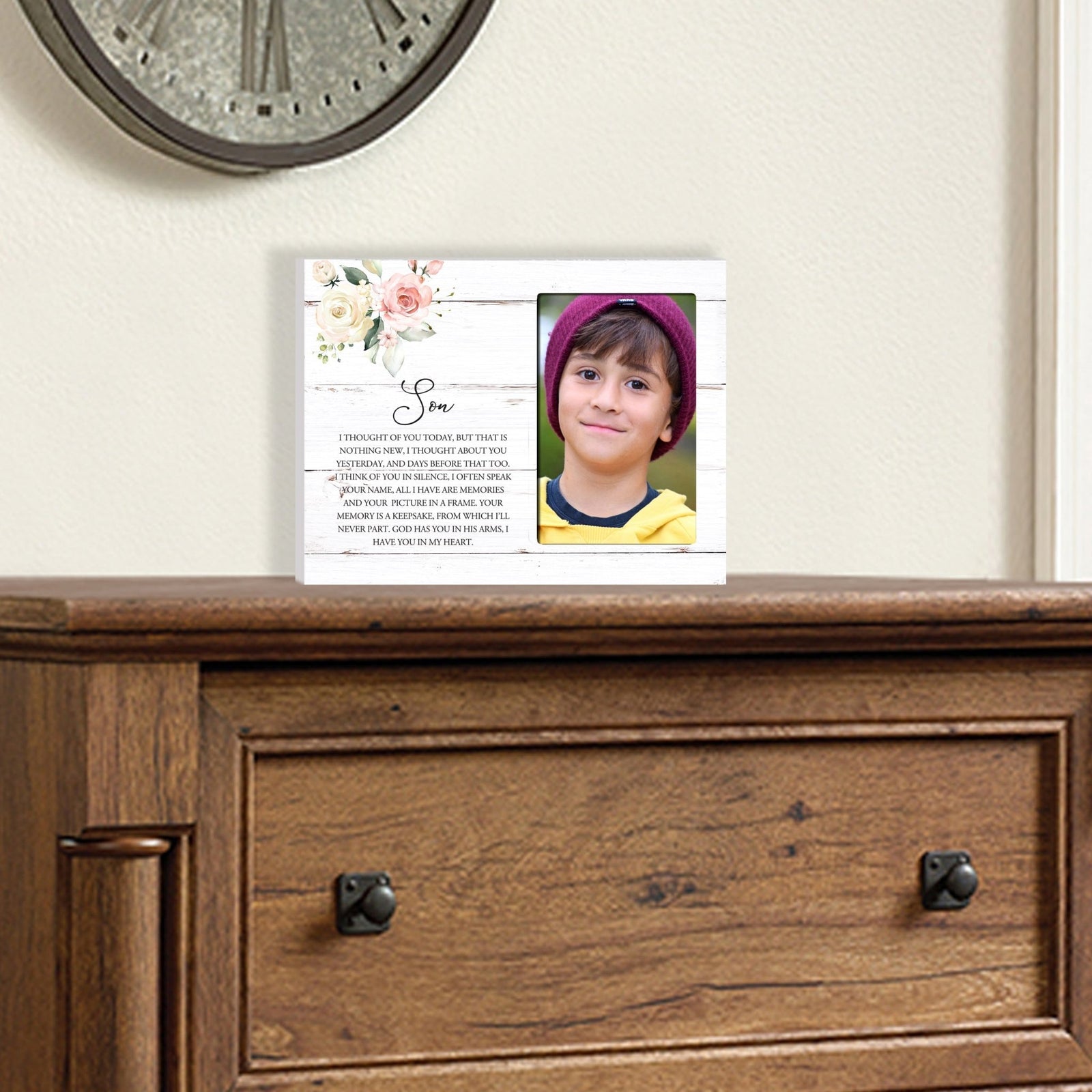 Sentimental Human Memorial Photo Frame Gift Bereavement Gift Idea - Son I thought of you - LifeSong Milestones