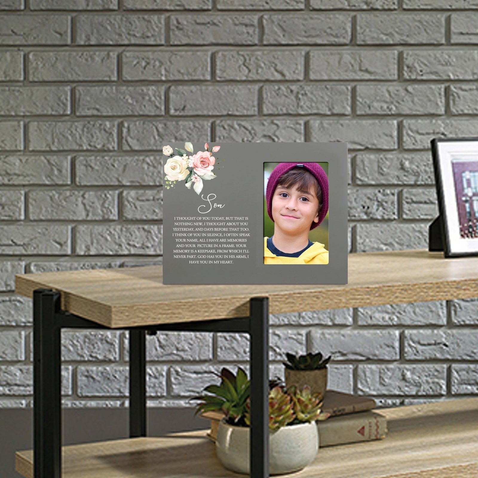 Sentimental Human Memorial Photo Frame Gift Bereavement Gift Idea - Son I thought of you - LifeSong Milestones