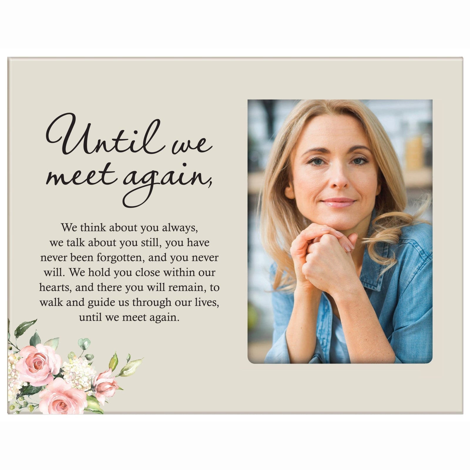 Sentimental Human Memorial Photo Frame Gift Bereavement Gift Idea - Until we meet again - LifeSong Milestones