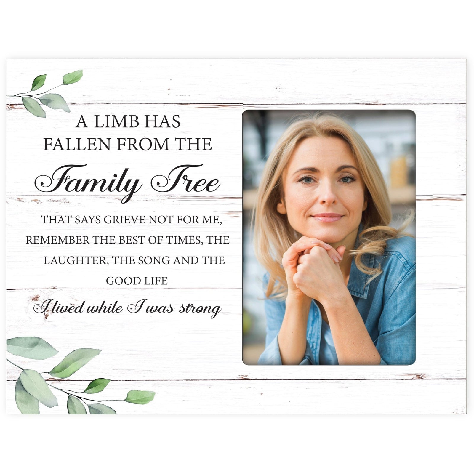 Sentimental Human Memorial Photo Frame Gift Bereavement Gift Ideas - A limb has Fallen - LifeSong Milestones