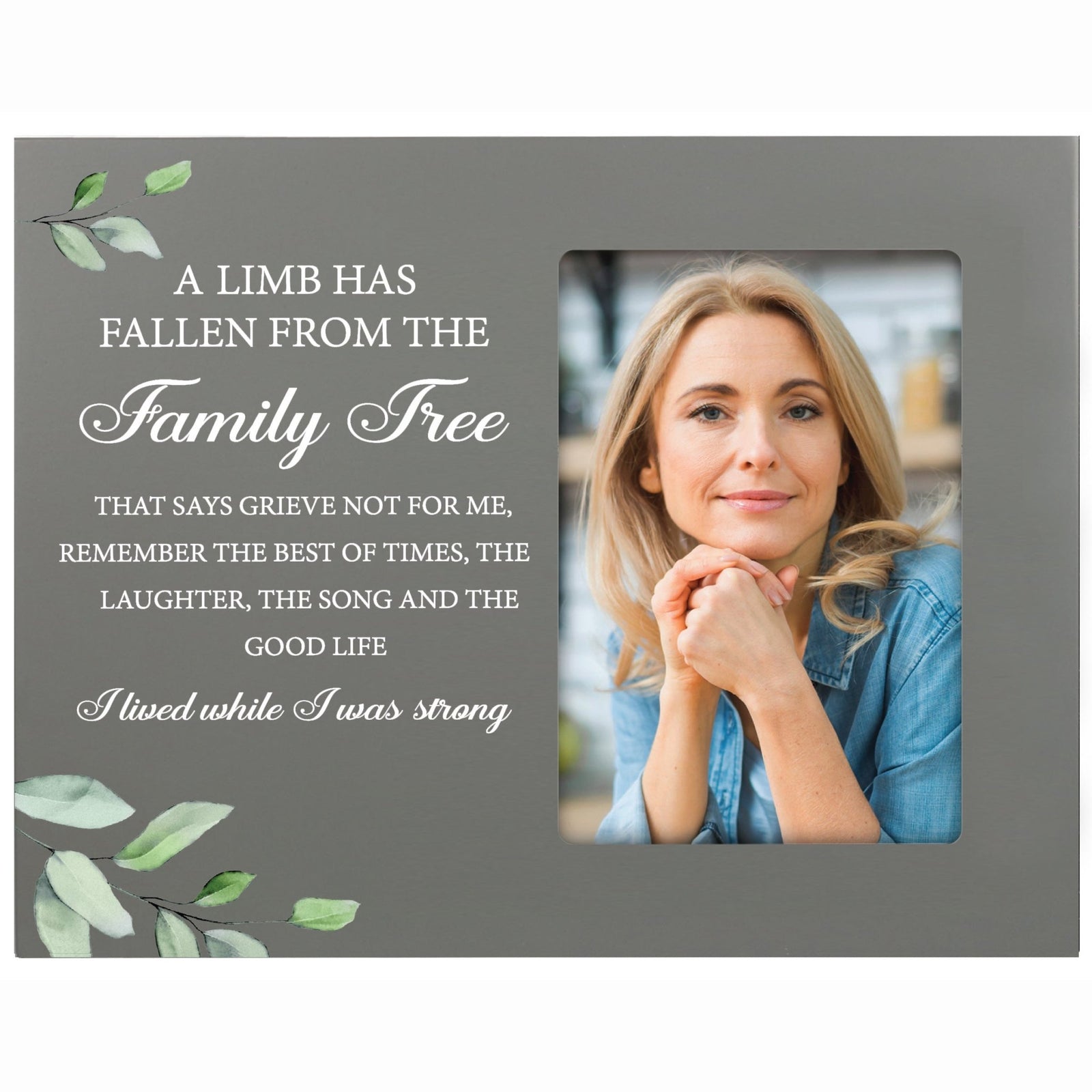 Sentimental Human Memorial Photo Frame Gift Bereavement Gift Ideas - A limb has Fallen - LifeSong Milestones