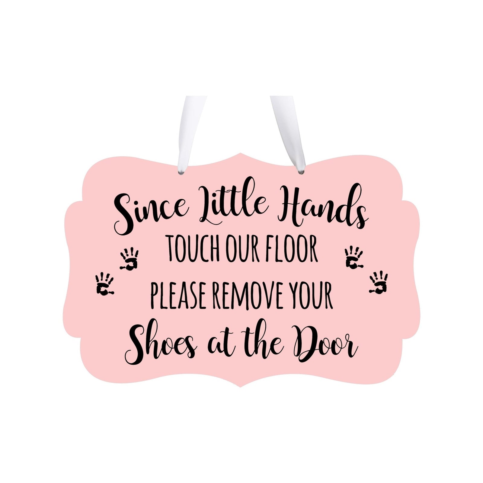 Shaped Rope Sign For New Home Design 2 - Hand Prints - LifeSong Milestones