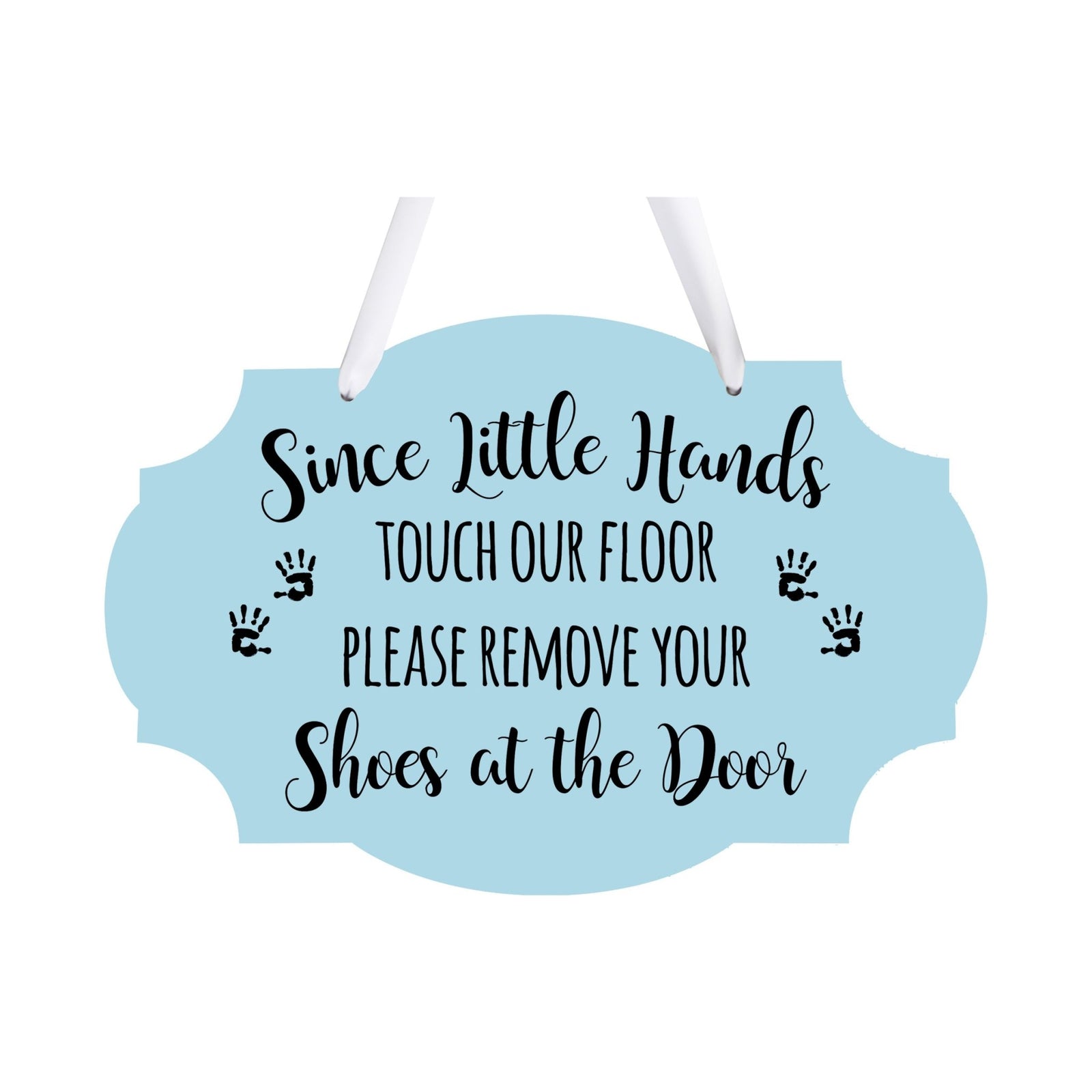 Shaped Rope Sign For New Home Design 3 - Hand Prints - LifeSong Milestones