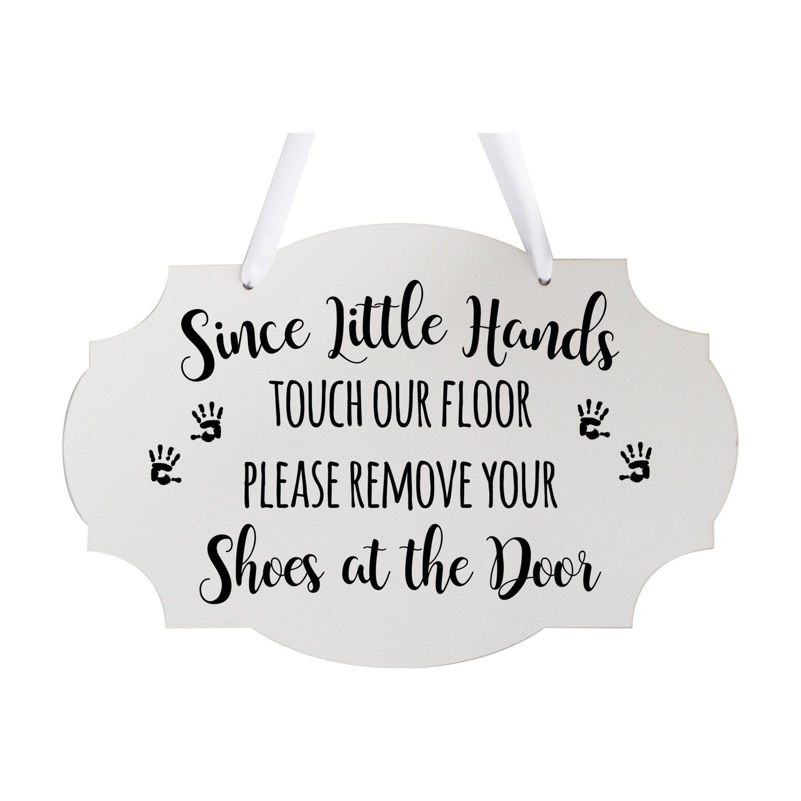 Shaped Rope Sign For New Home Design 3 - Hand Prints - LifeSong Milestones