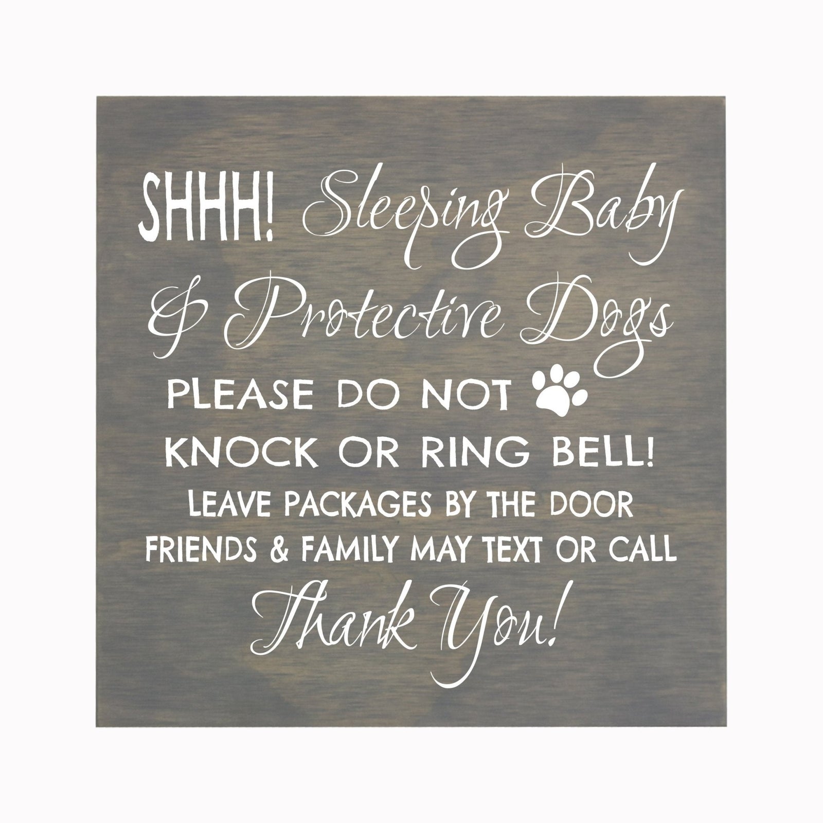 Sleeping Baby Rope Sign for Front Door - SHHH! - LifeSong Milestones