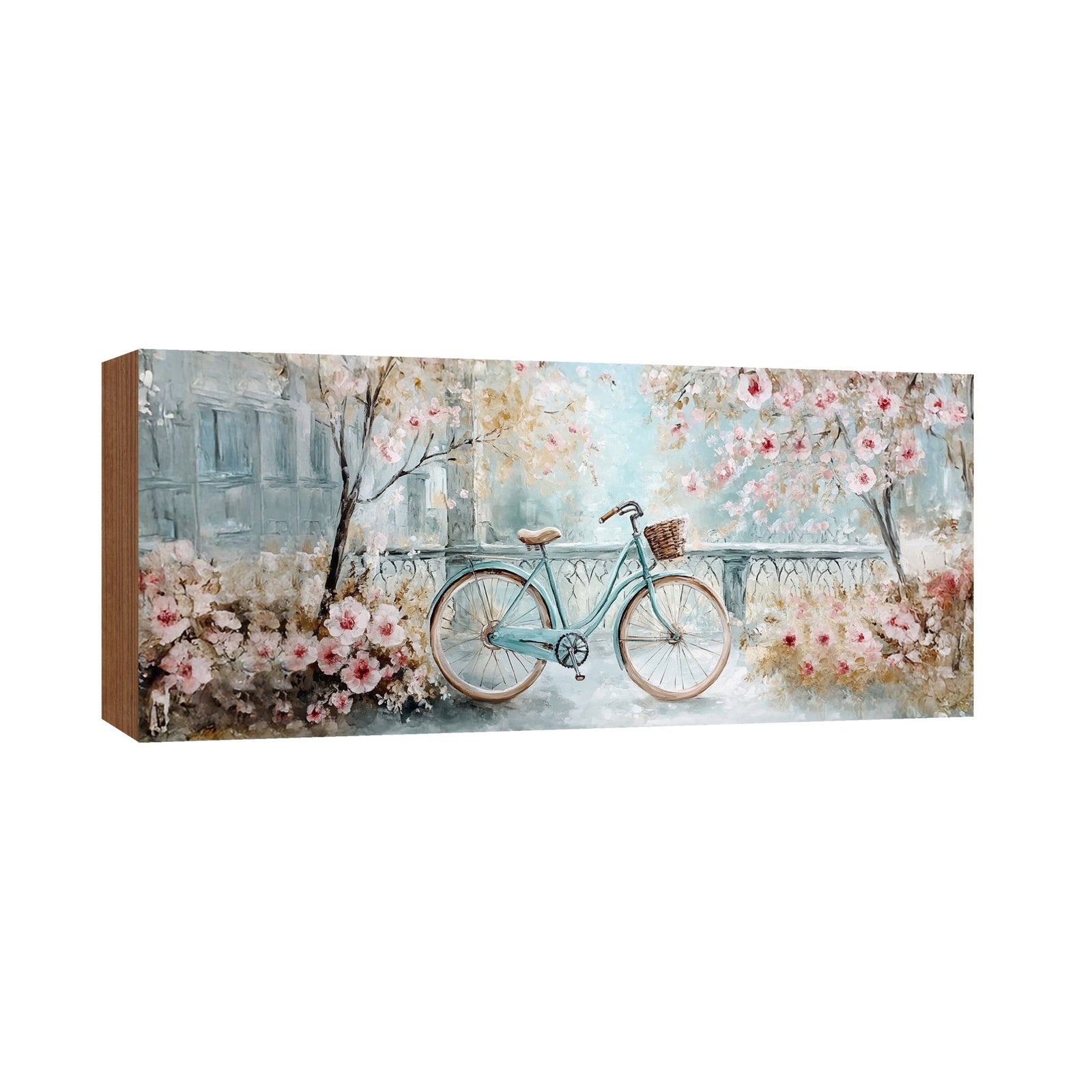 Spring Bike Shelf Sitter - Rustic Wooden Home Décor for Farmhouse & Seasonal Display - LifeSong Milestones