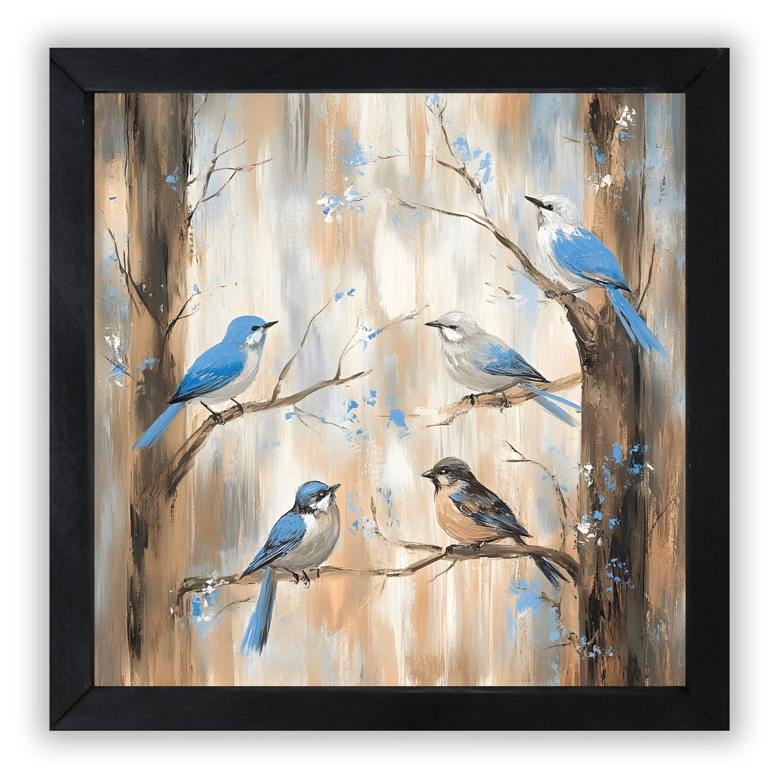 Spring Bird Wall Art for Home — 20x20 Handcrafted Framed Wood Sign | Farmhouse Nature Décor - LifeSong Milestones