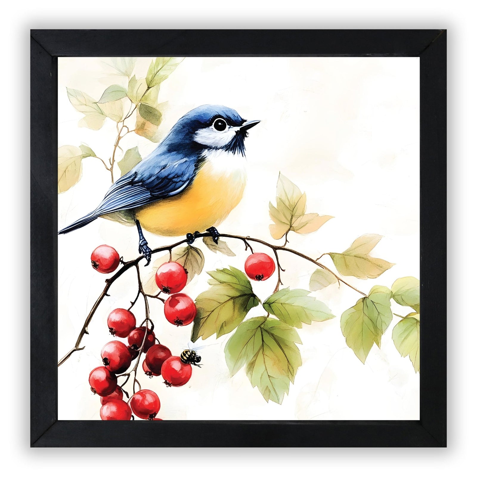 Spring Bird Wall Art for Home — 20x20 Handcrafted Framed Wood Sign | Farmhouse Nature Décor - LifeSong Milestones