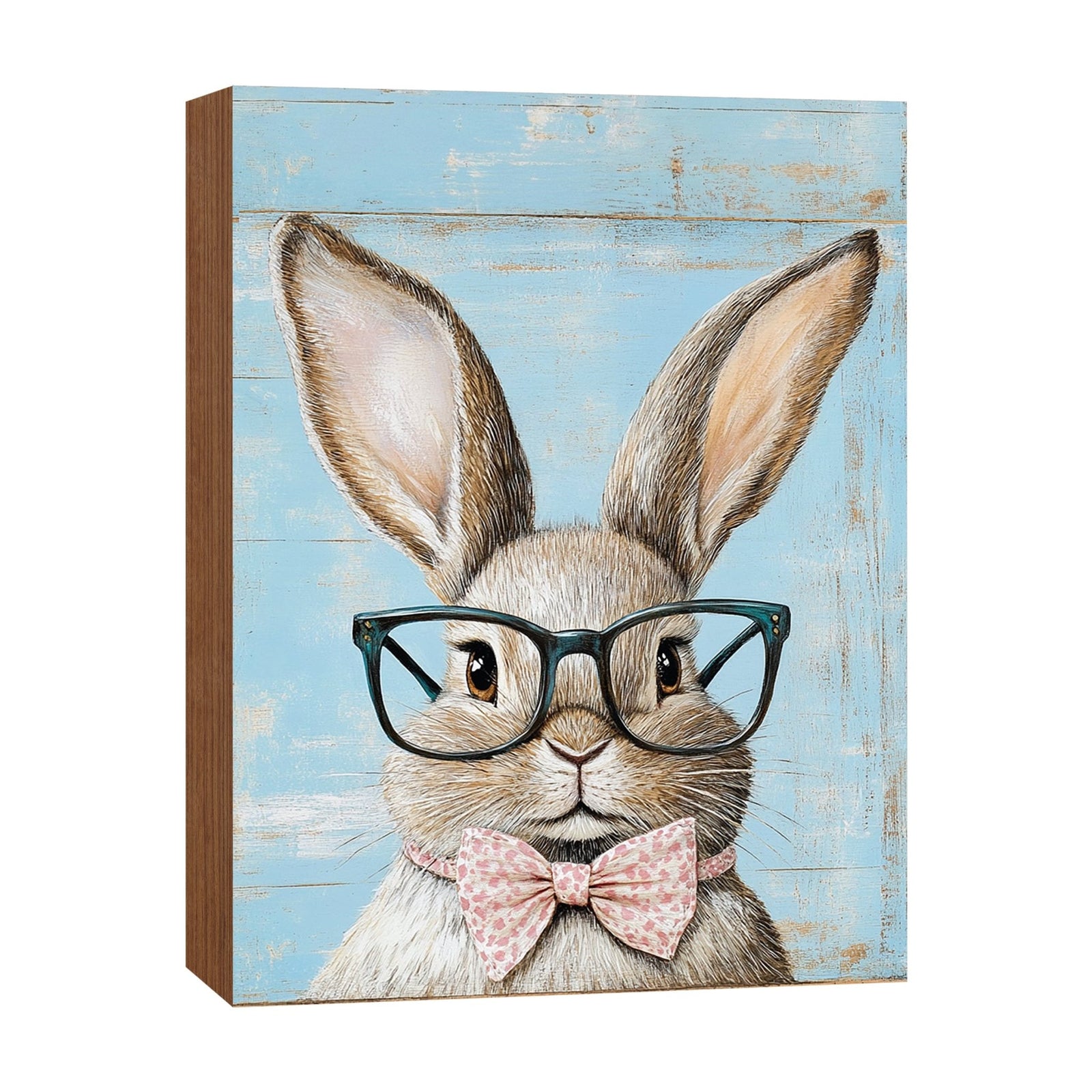 Spring Bunny Shelf Sitter 4.5x6 — Handcrafted Birch Wood Easter Shelf Décor | Bunny Gift for Her - LifeSong Milestones