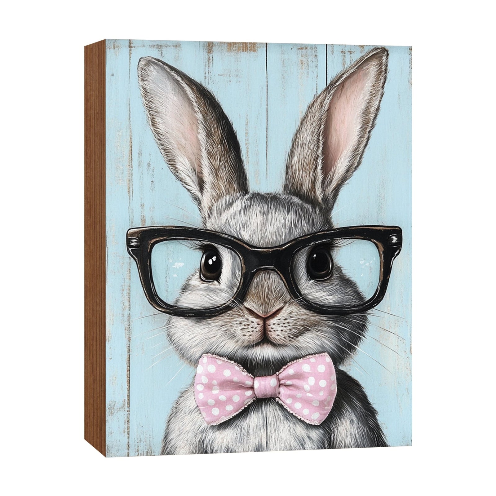 Spring Bunny Shelf Sitter 4.5x6 — Handcrafted Birch Wood Easter Shelf Décor | Bunny Gift for Her - LifeSong Milestones