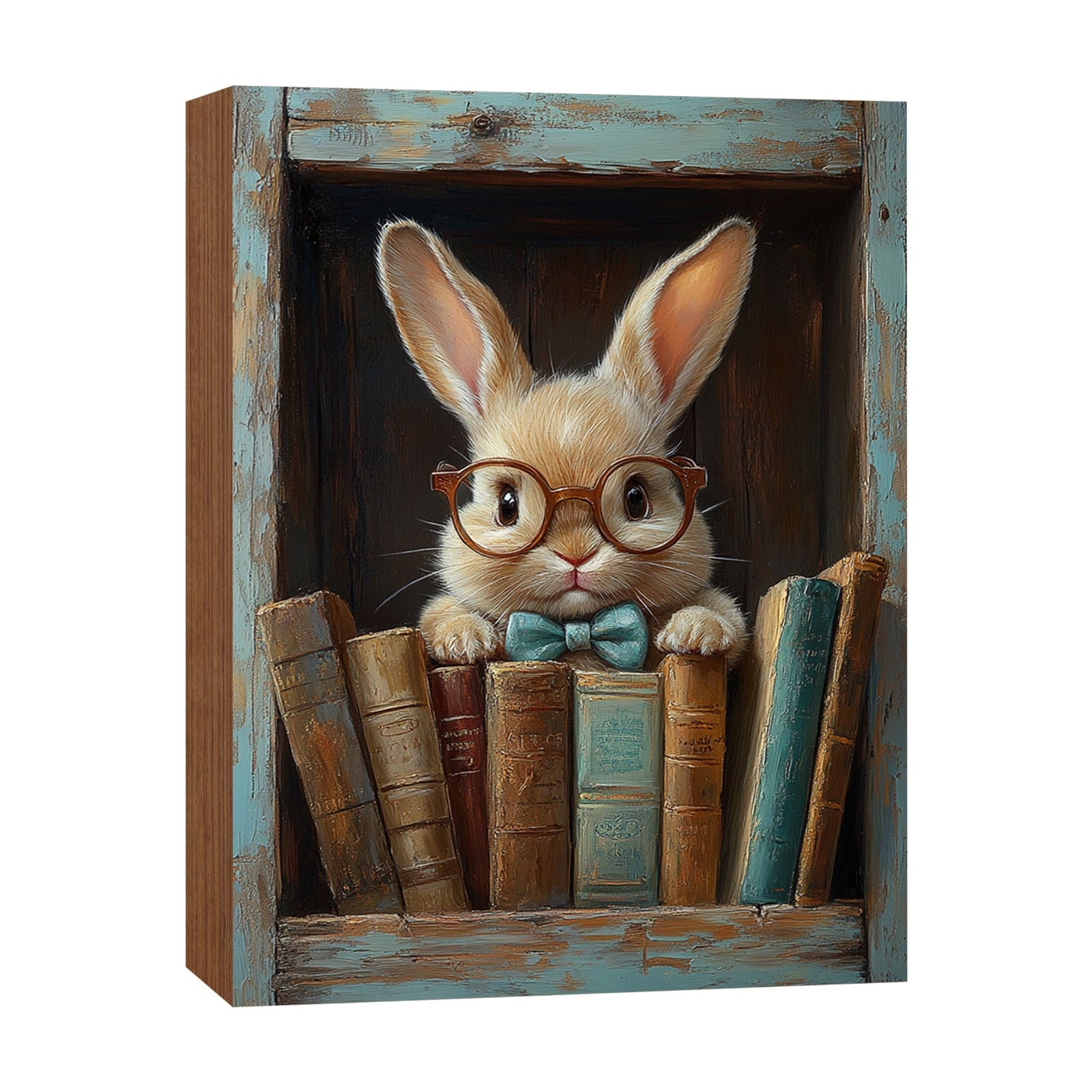 Spring Bunny Shelf Sitter 4.5x6 — Handcrafted Birch Wood Easter Shelf Décor | Bunny Gift for Her - LifeSong Milestones