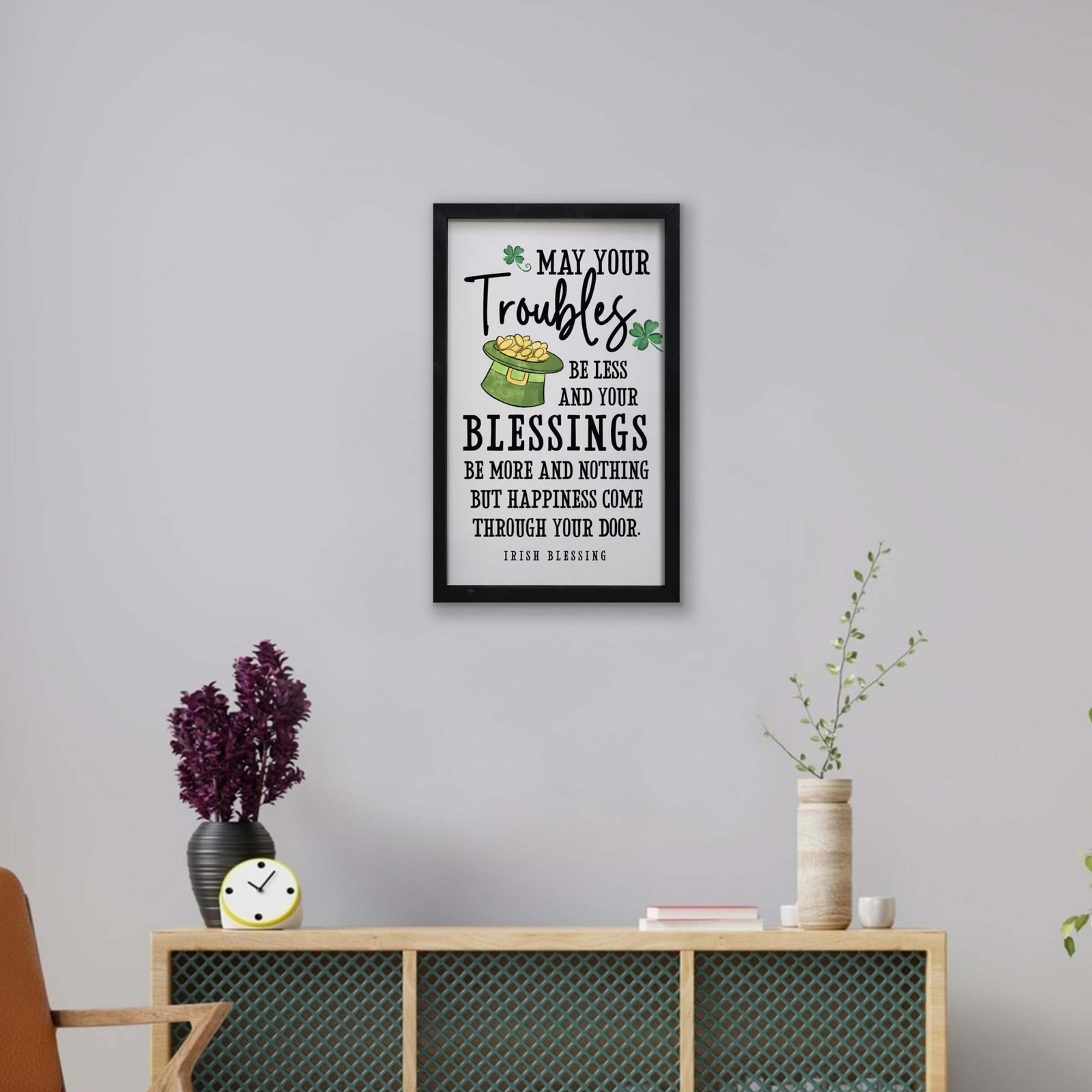 St. Patrick's Day Framed Shadow Box For Home Decor and Gift Ideas - LifeSong Milestones