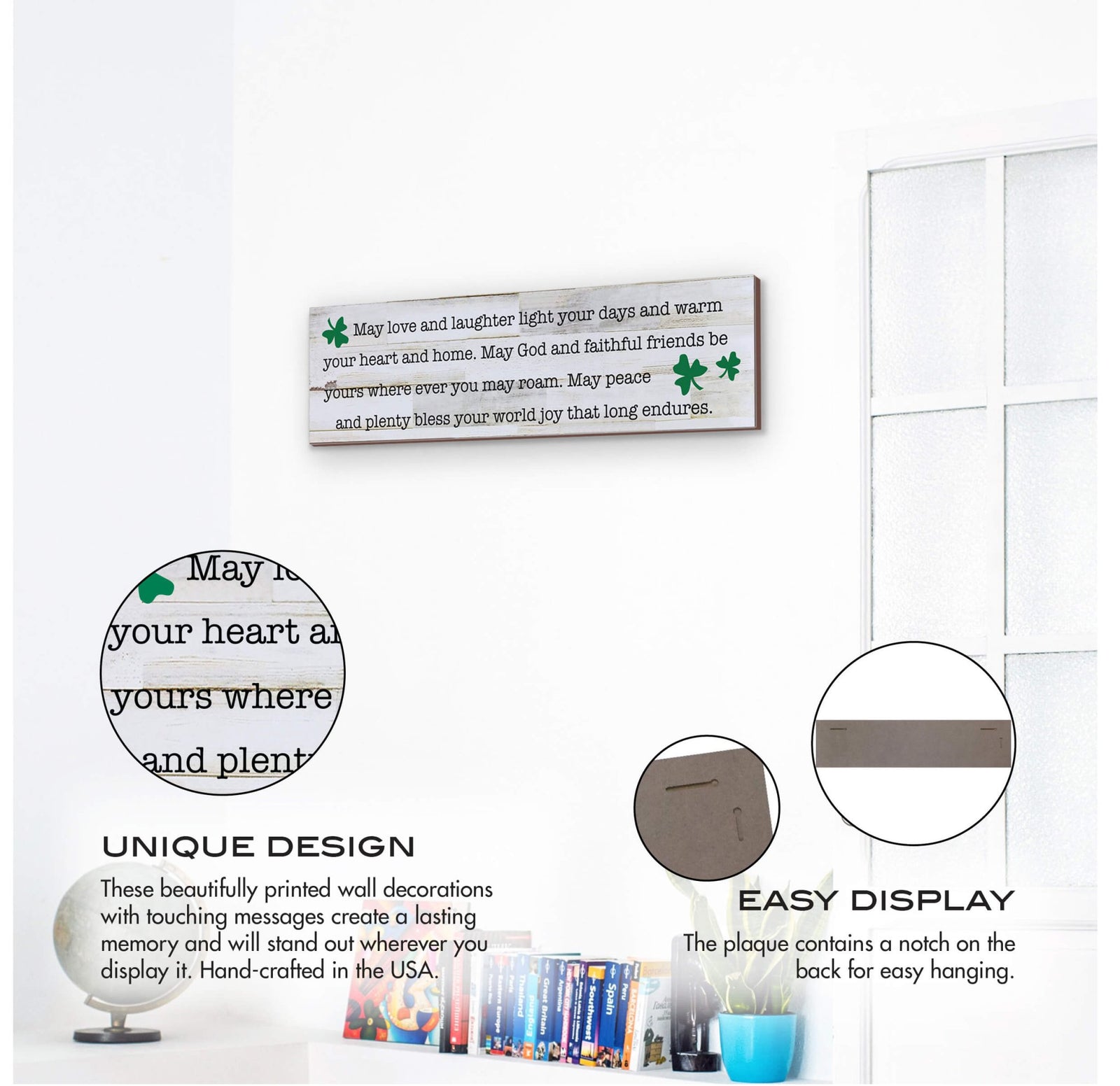 St. Patrick's Day Hanging Wooden Art Sign For Home Decor - LifeSong Milestones
